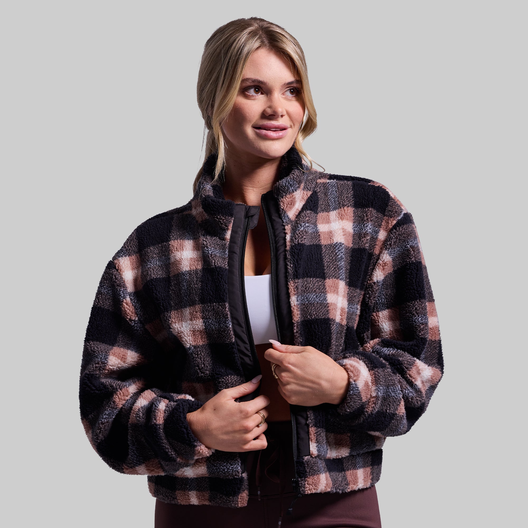 Women's Cropped Fleece Jacket (Kettle) - Image 4