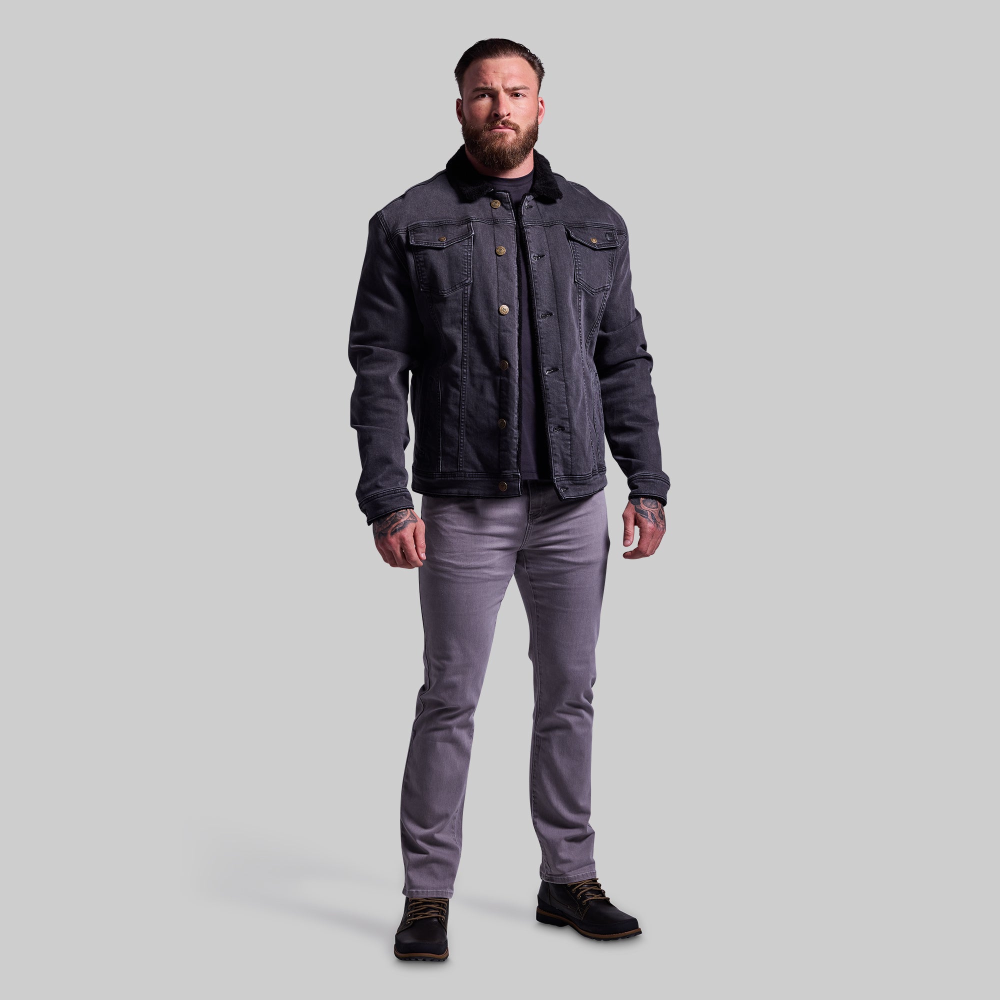 Men's FLEX Stretchy Pioneer Jacket 2.0 (Vintage Grey Wash) - Image 10