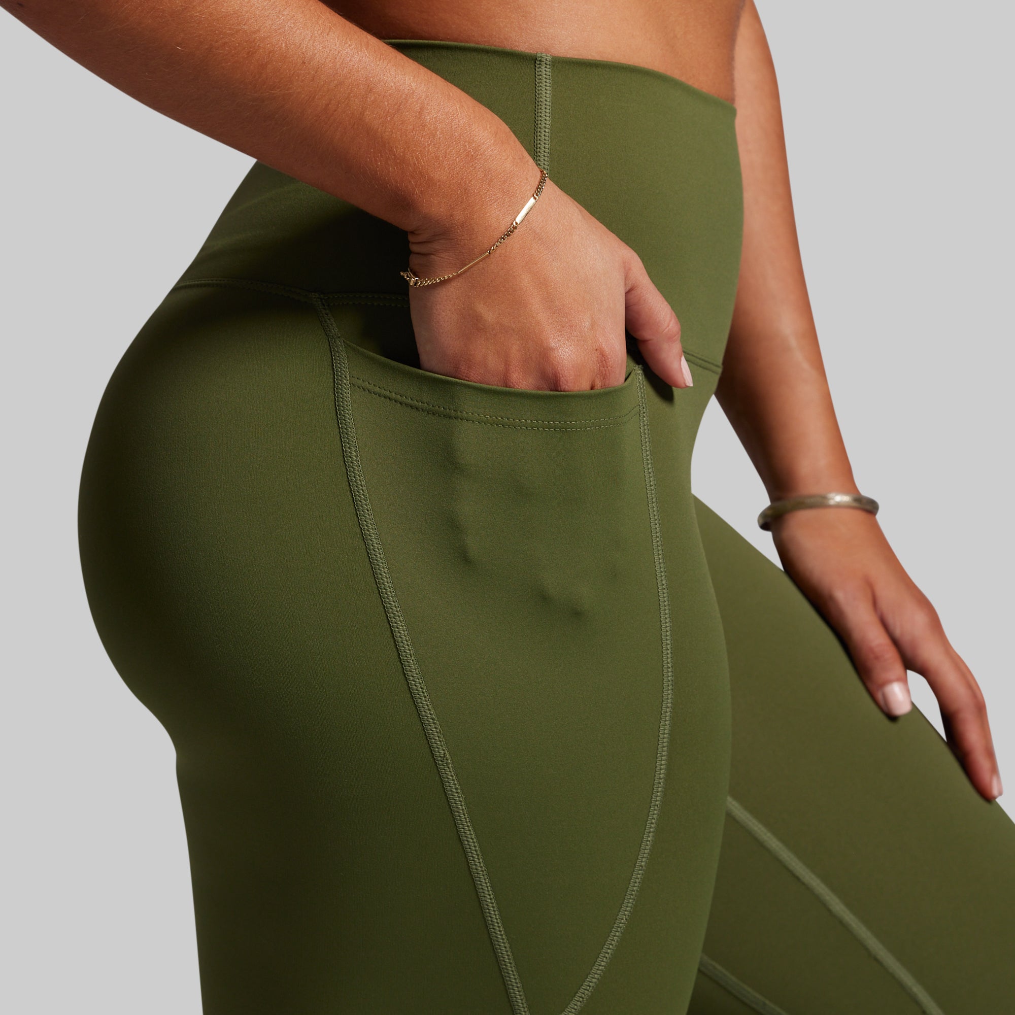 Synergy Full Length Legging w/ Pockets 2.0 (Olive) - Image 4