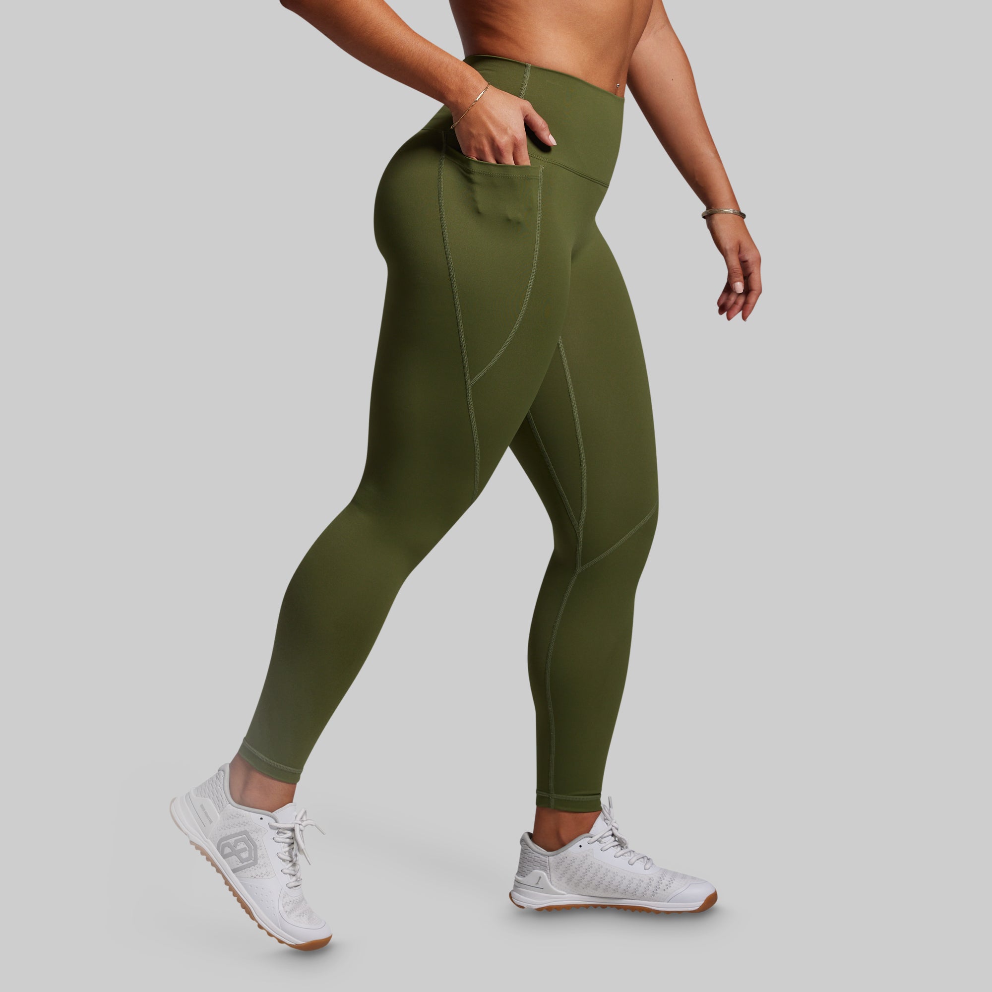 Synergy Full Length Legging w/ Pockets 2.0 (Olive)