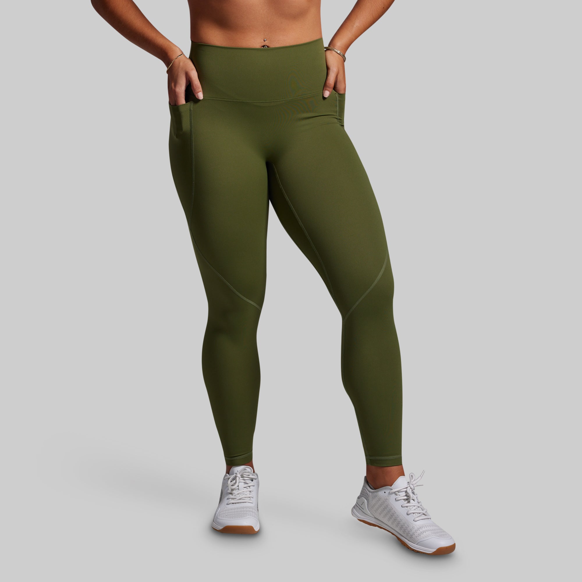 Synergy Full Length Legging w/ Pockets 2.0 (Olive) - Image 3