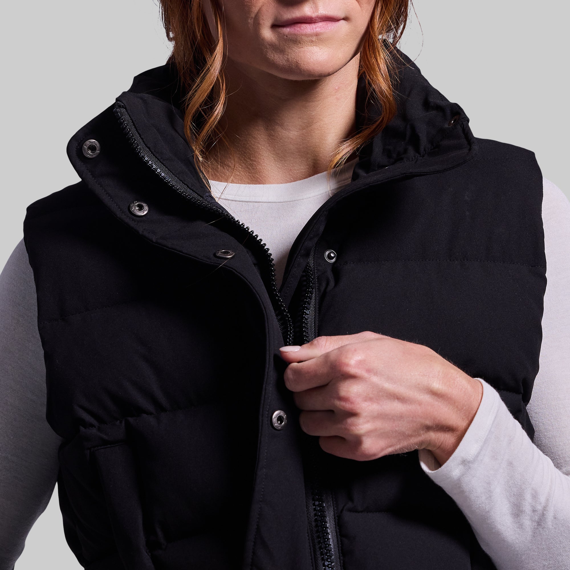 Fireside Cropped Puffer Vest (Black) - Image 4
