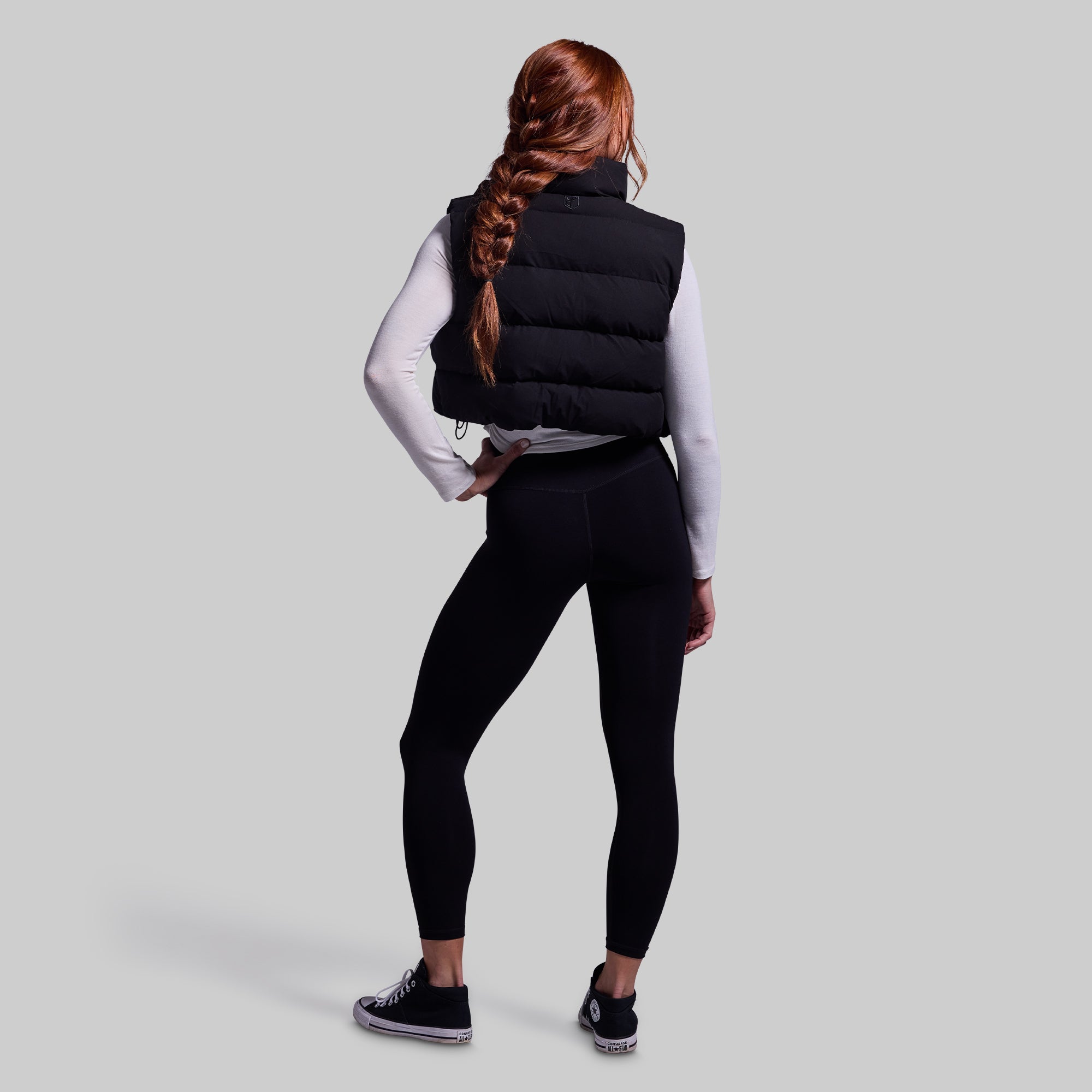 Fireside Cropped Puffer Vest (Black) - Image 9