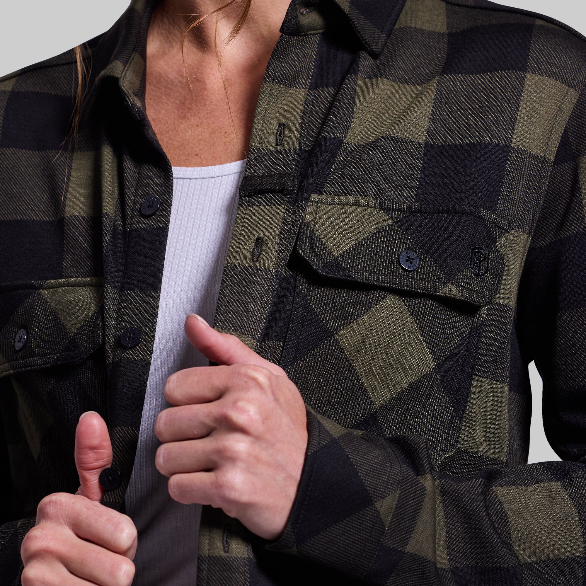 Woodsman Stretchy Flannel (Forest) - Image 9