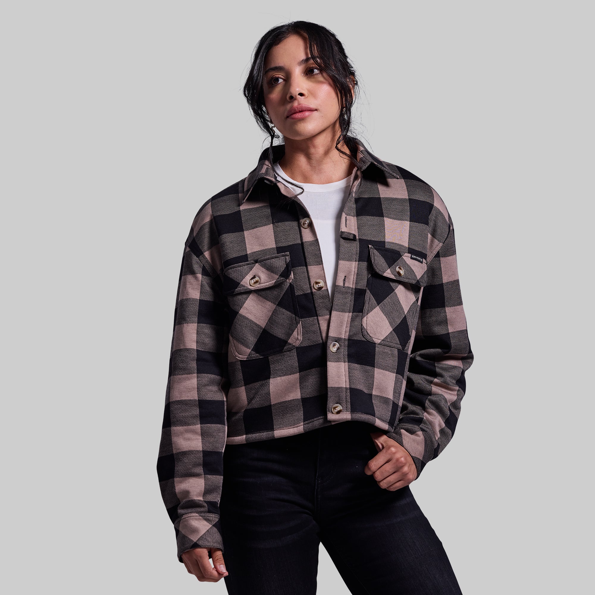 Women's Sherpa Cropped Flannel (Axe) - Image 7
