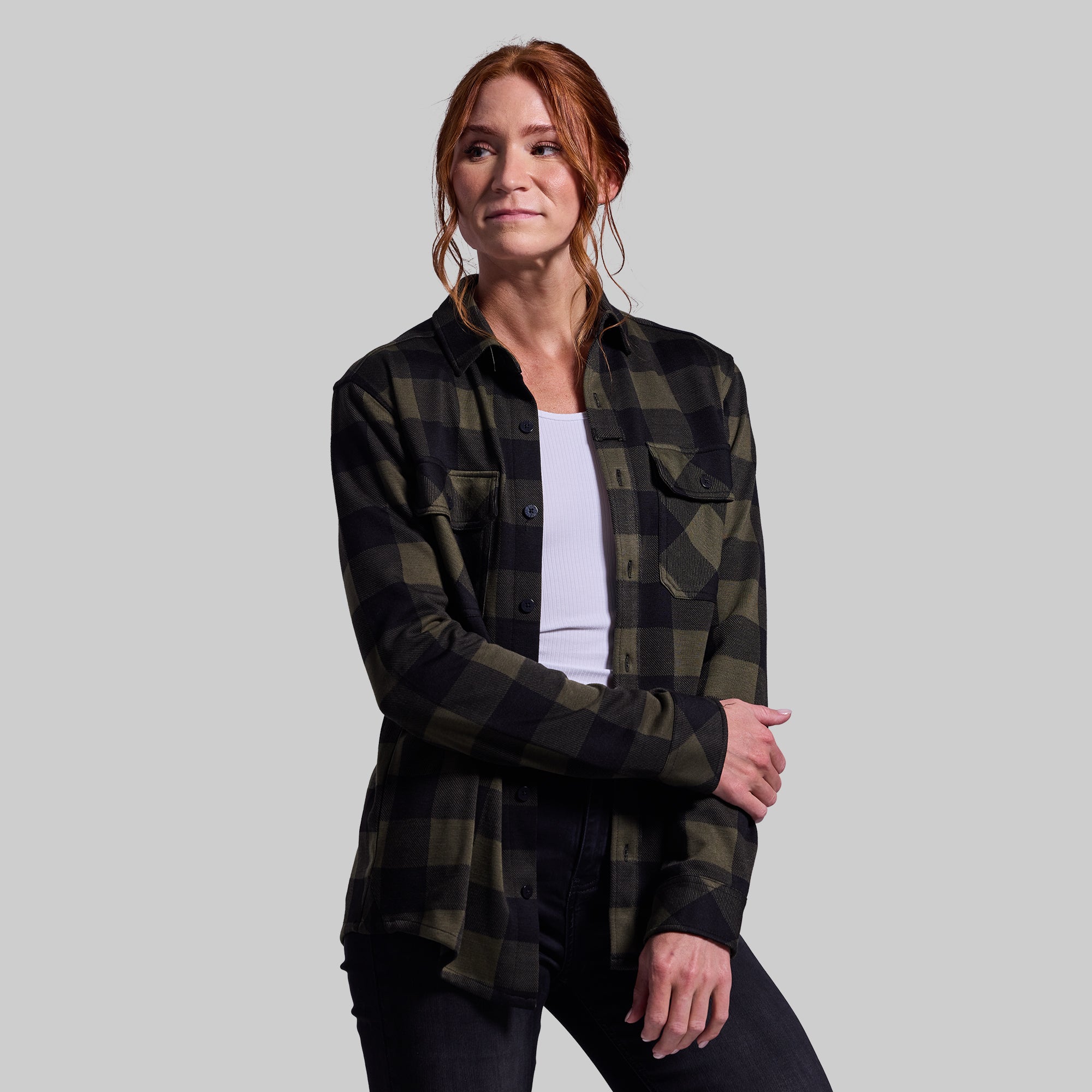 Woodsman Stretchy Flannel (Forest) - Image 5