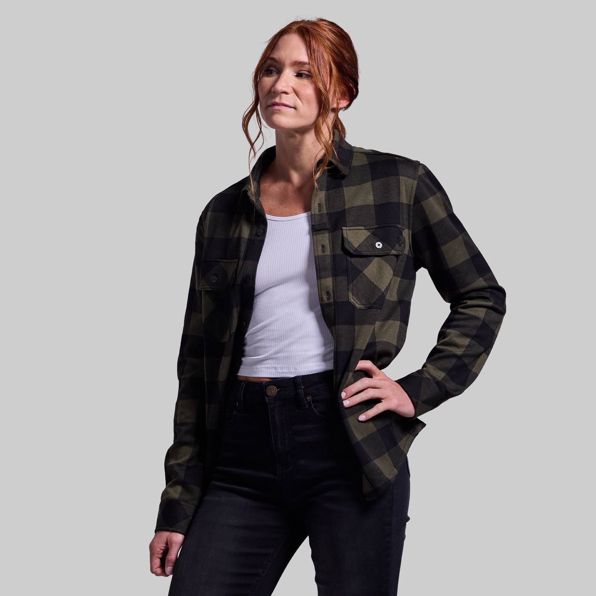 Woodsman Stretchy Flannel (Forest) - Image 11