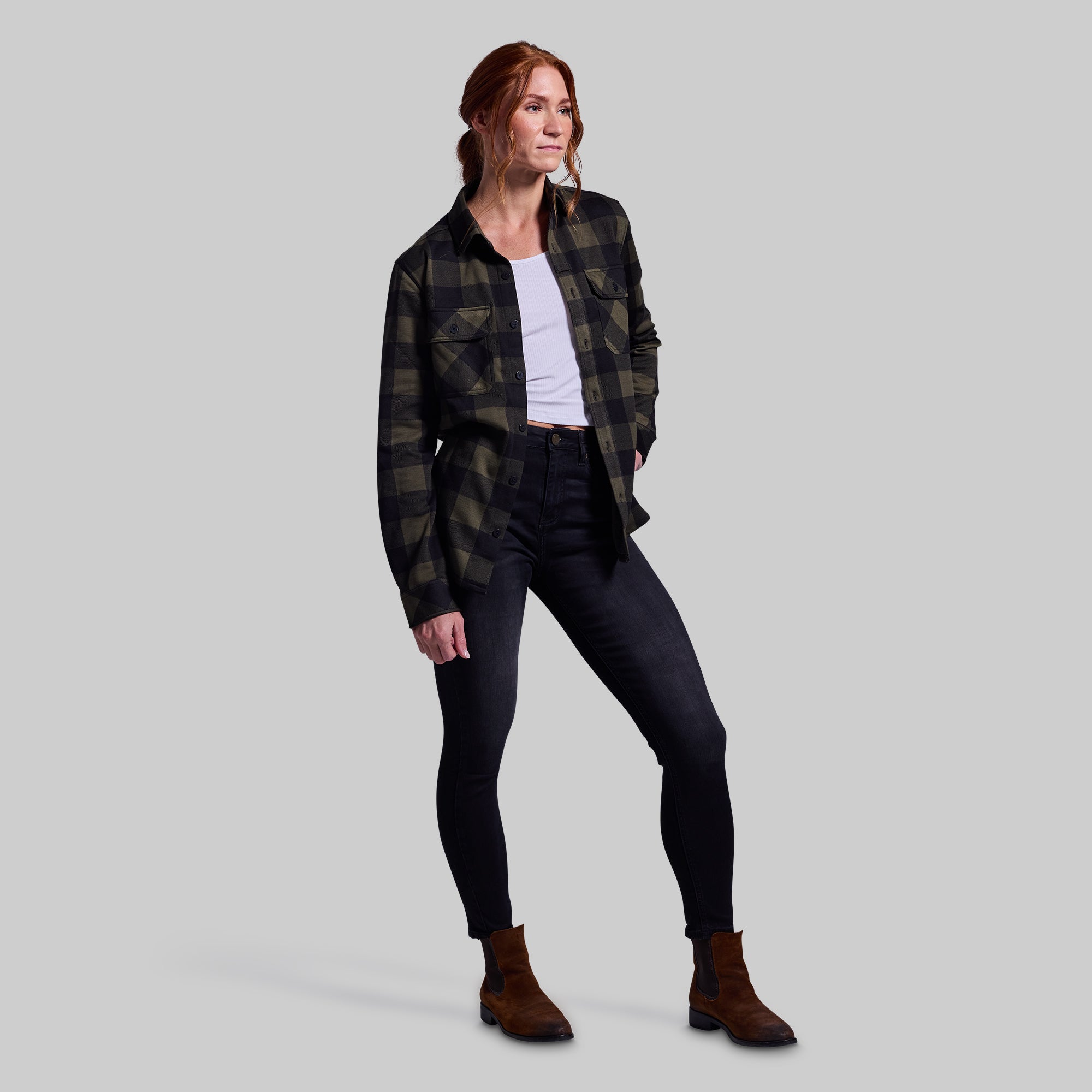 Woodsman Stretchy Flannel (Forest) - Image 13