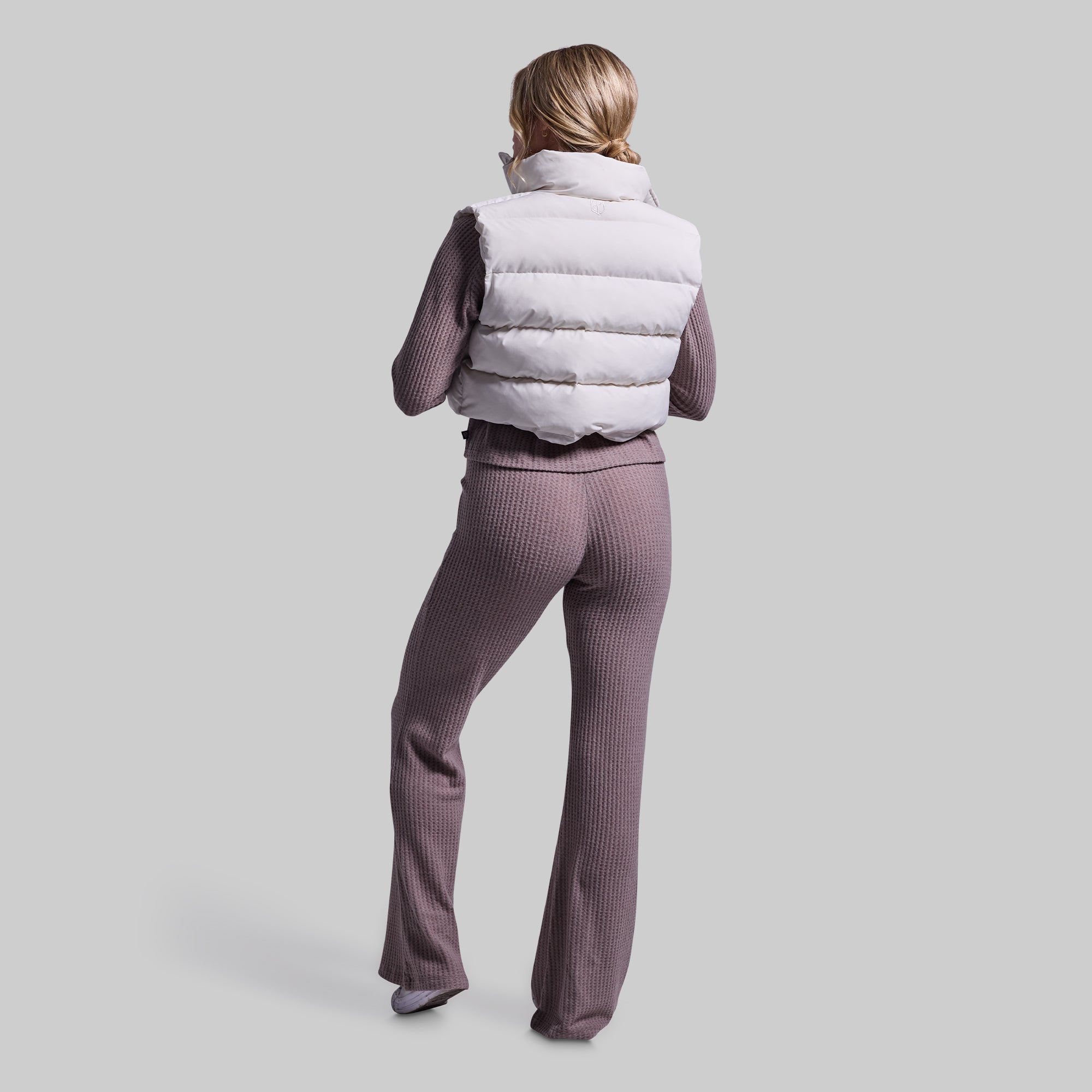 Fireside Cropped Puffer Vest (Ivory) - Image 9