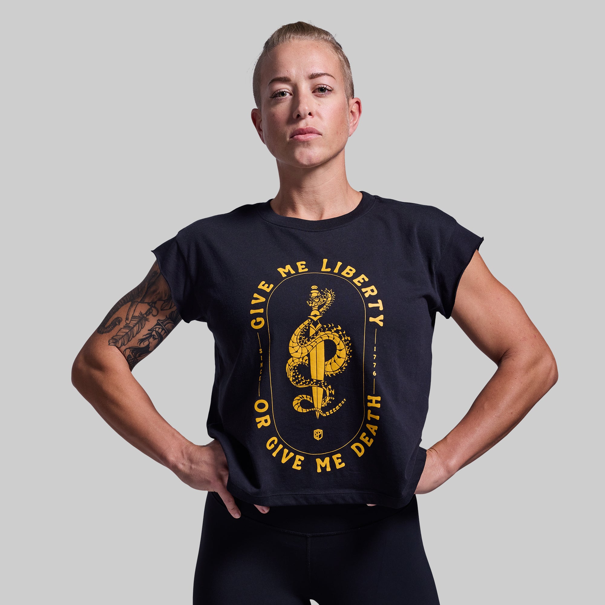 Give Me Liberty Muscle Tee (Black)