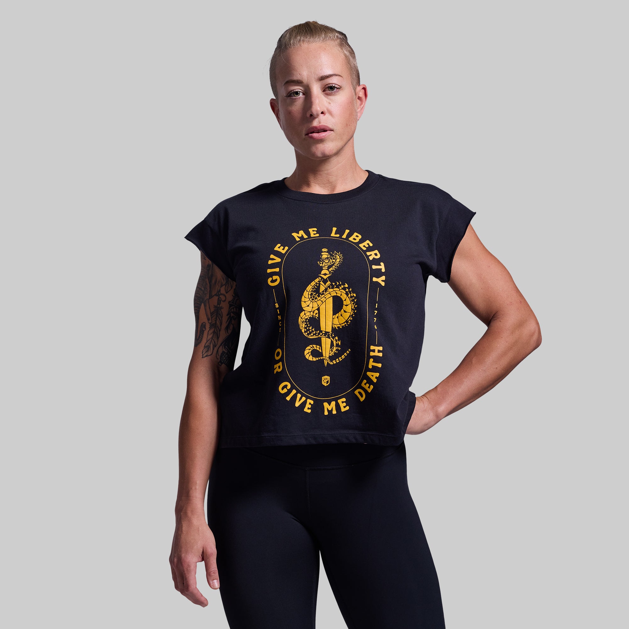 Give Me Liberty Muscle Tee (Black) - Image 3