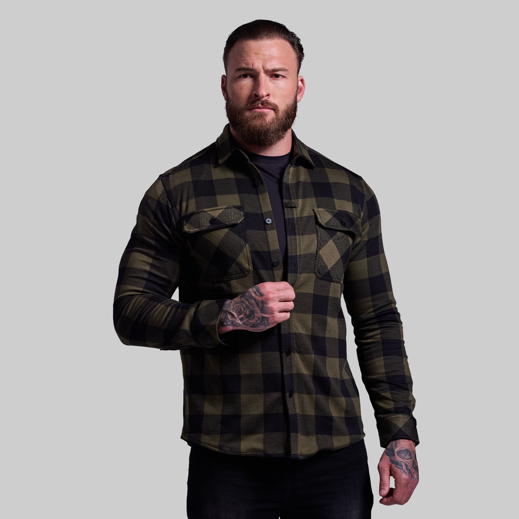 Woodsman Stretchy Flannel (Forest) - Image 12