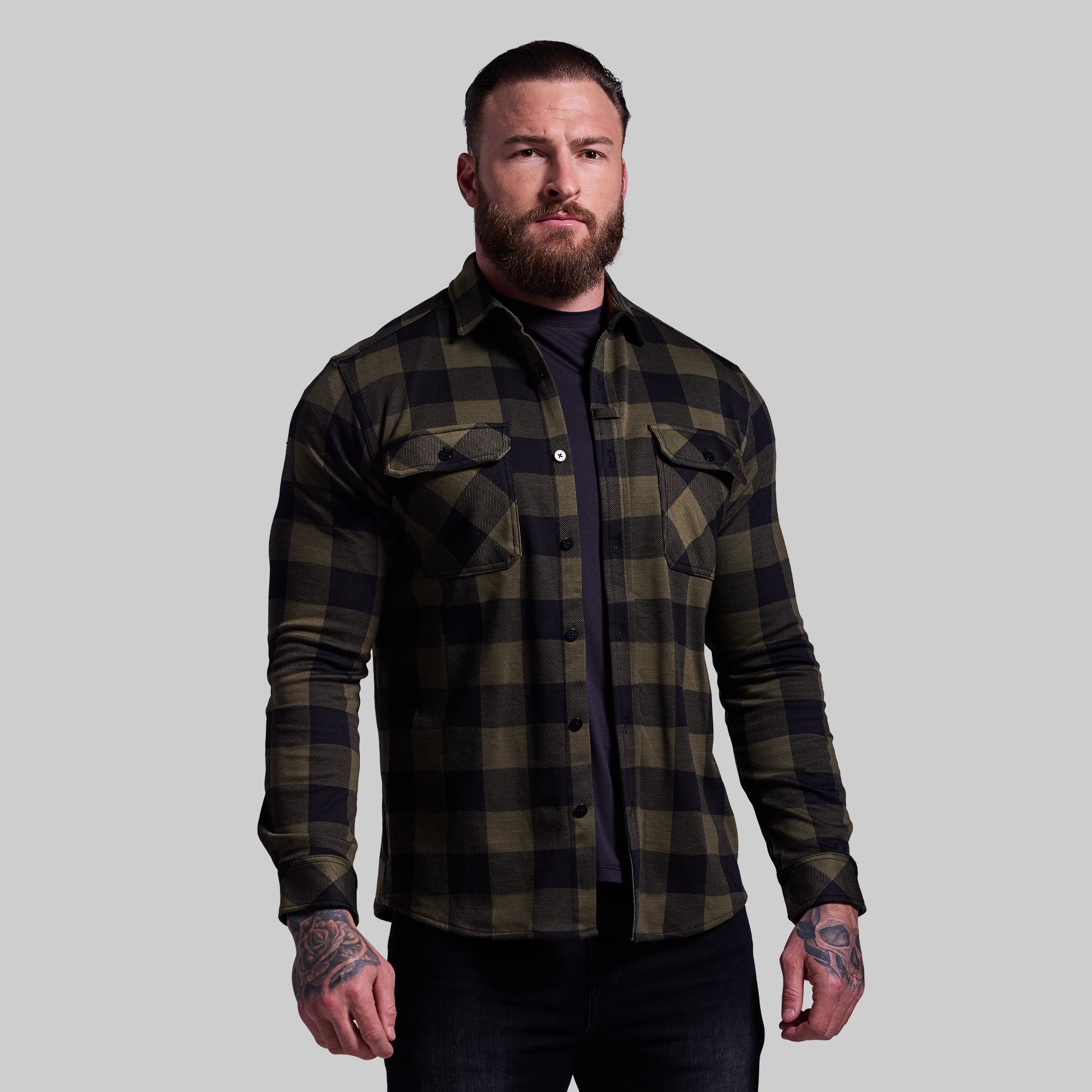 Woodsman Stretchy Flannel (Forest) - Image 3