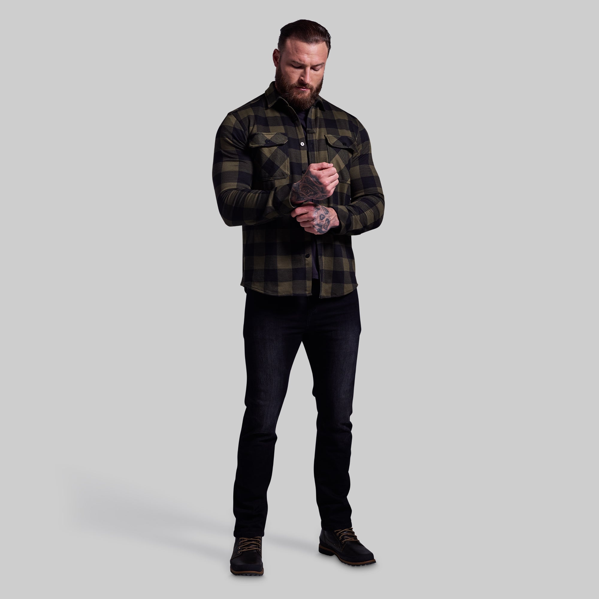 Woodsman Stretchy Flannel (Forest) - Image 14