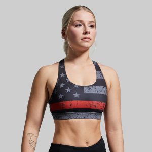Your Essential Original Sports Bra (Thin Red Line Gunmetal)
