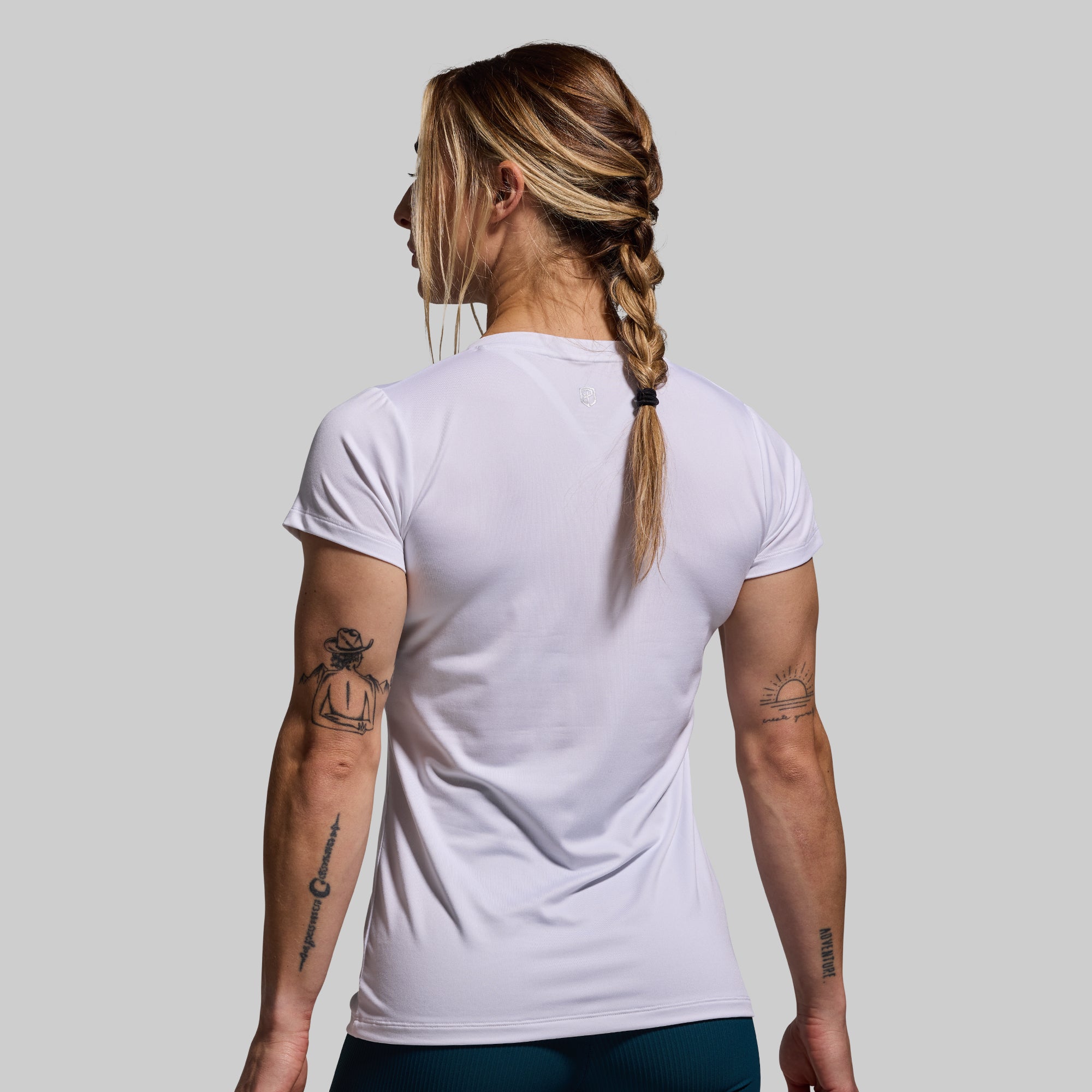Athleisure Short Sleeve V-Neck (White) - Image 2