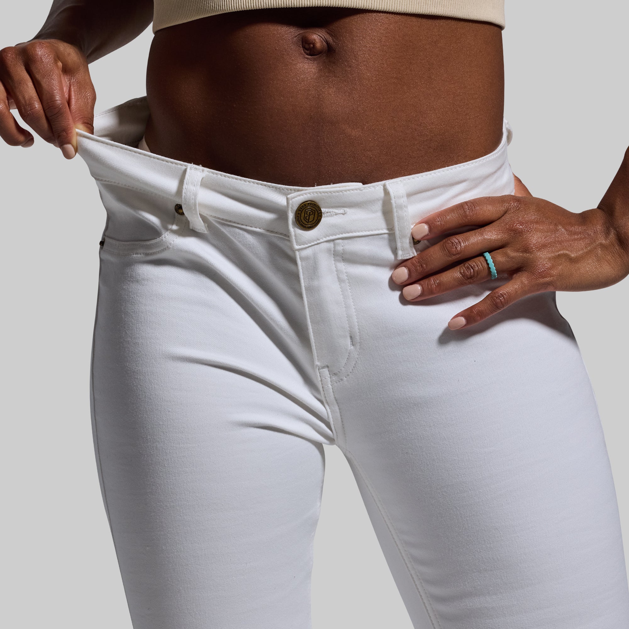 FLEX Stretchy Mid-Rise Skinny Jean (White) - Image 4