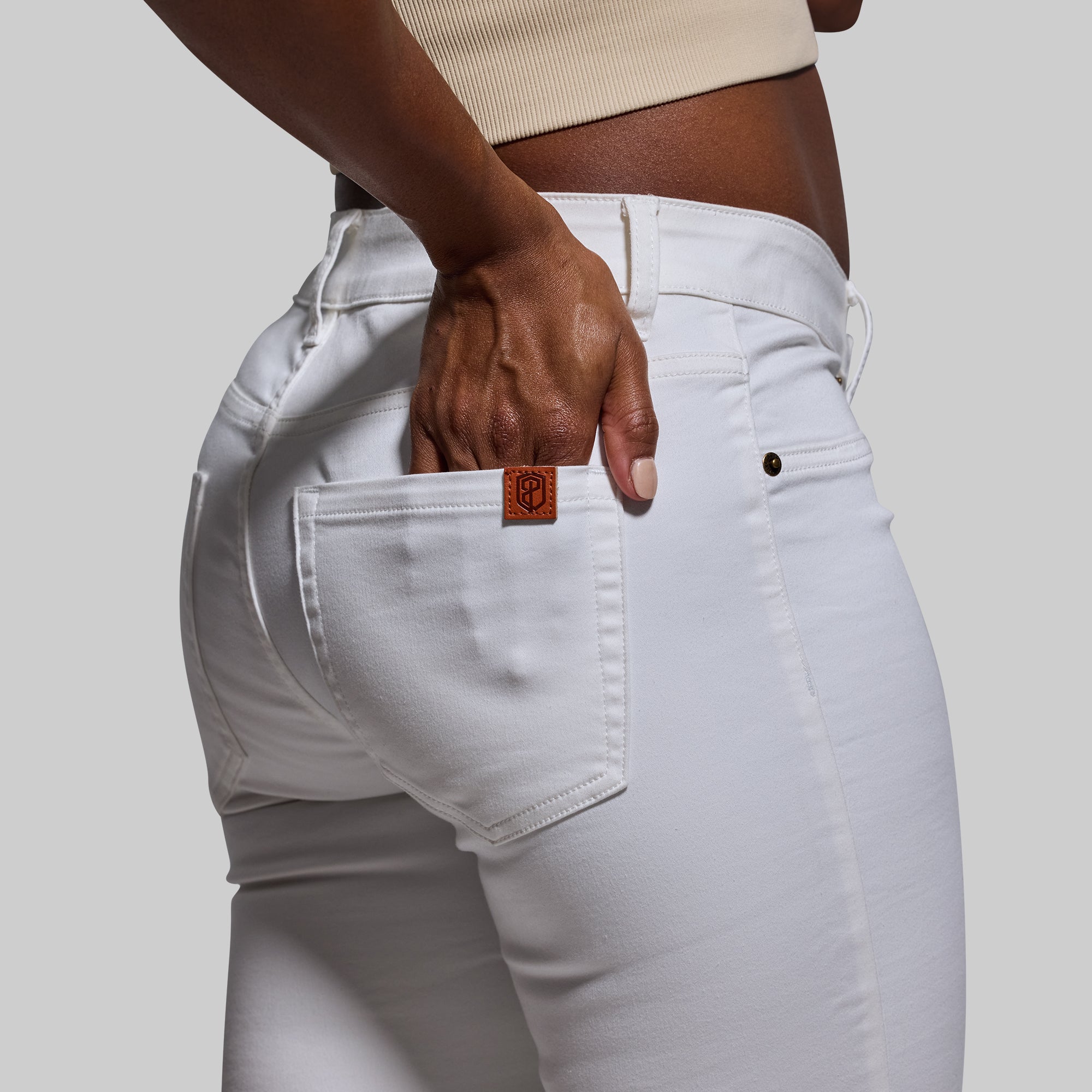 FLEX Stretchy Mid-Rise Skinny Jean (White) - Image 5