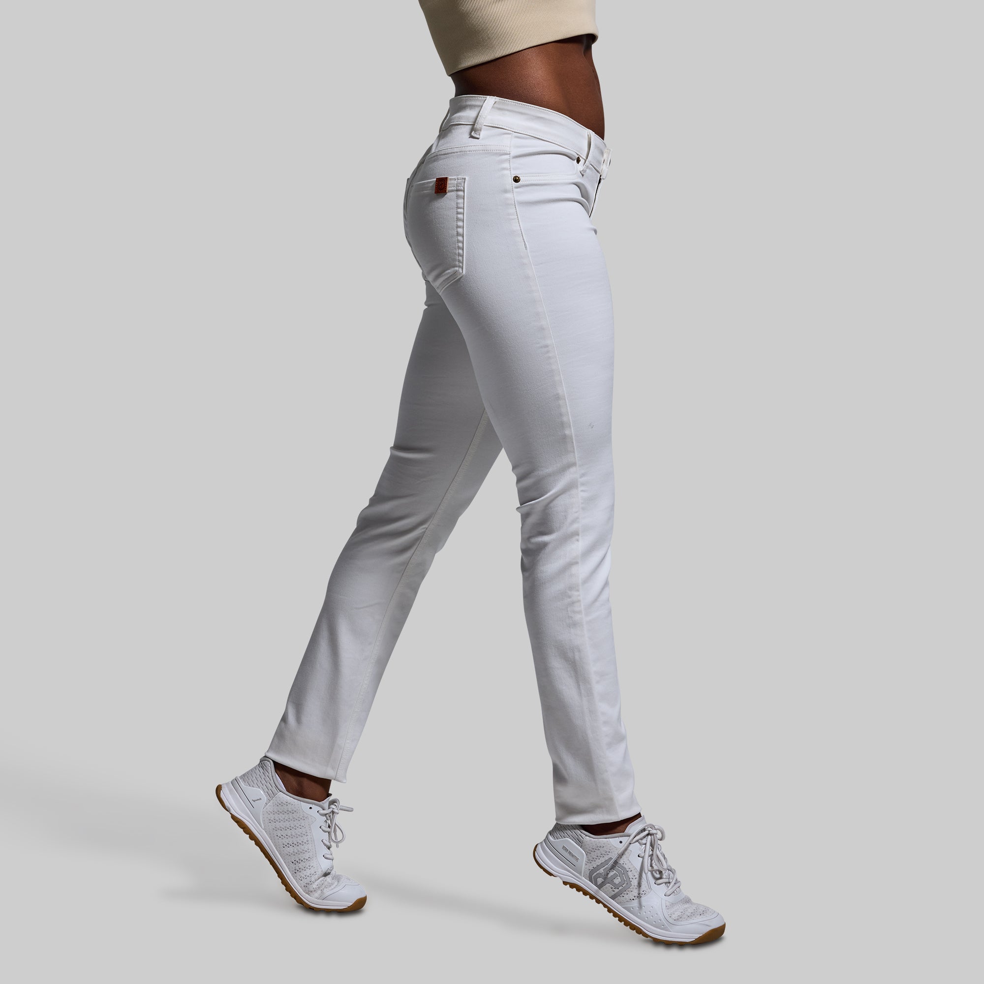 FLEX Stretchy Mid-Rise Skinny Jean (White) - Image 3