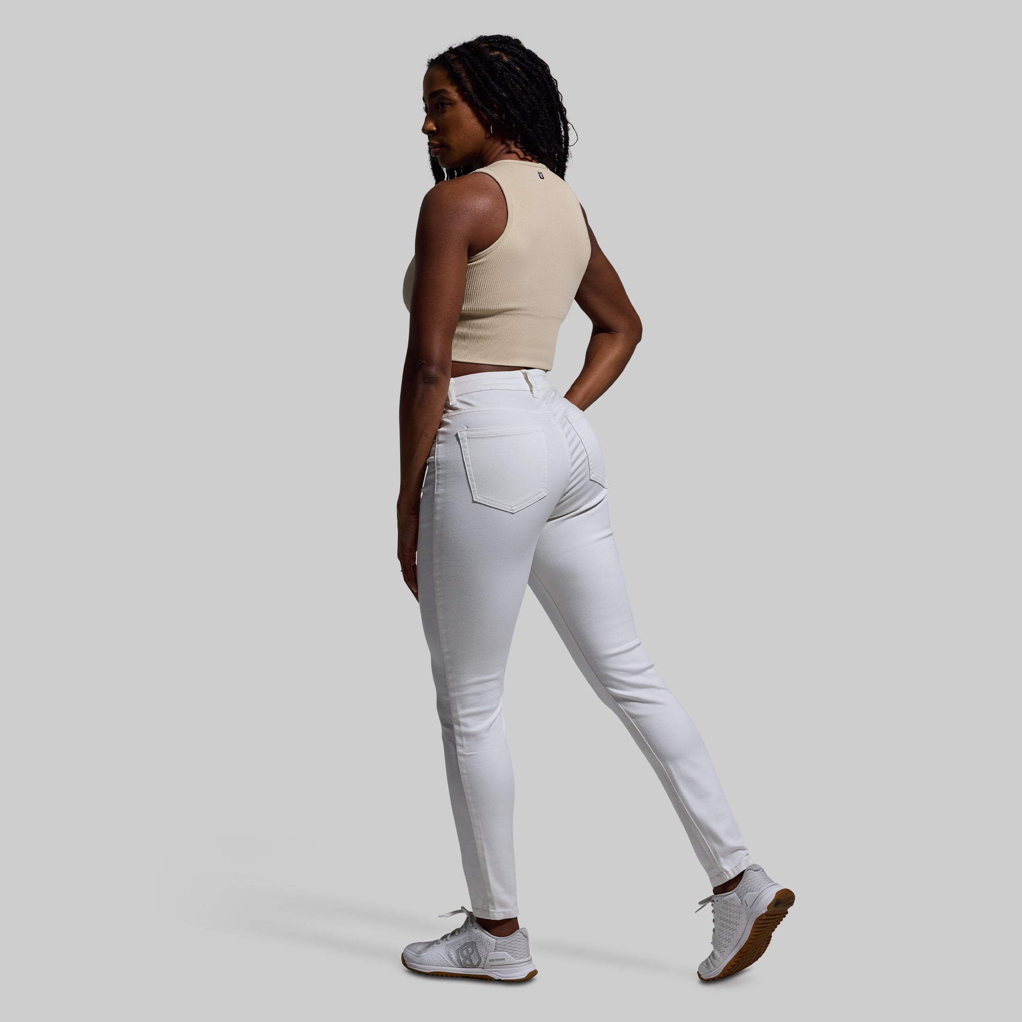 FLEX Stretchy Mid-Rise Skinny Jean (White) - Image 6