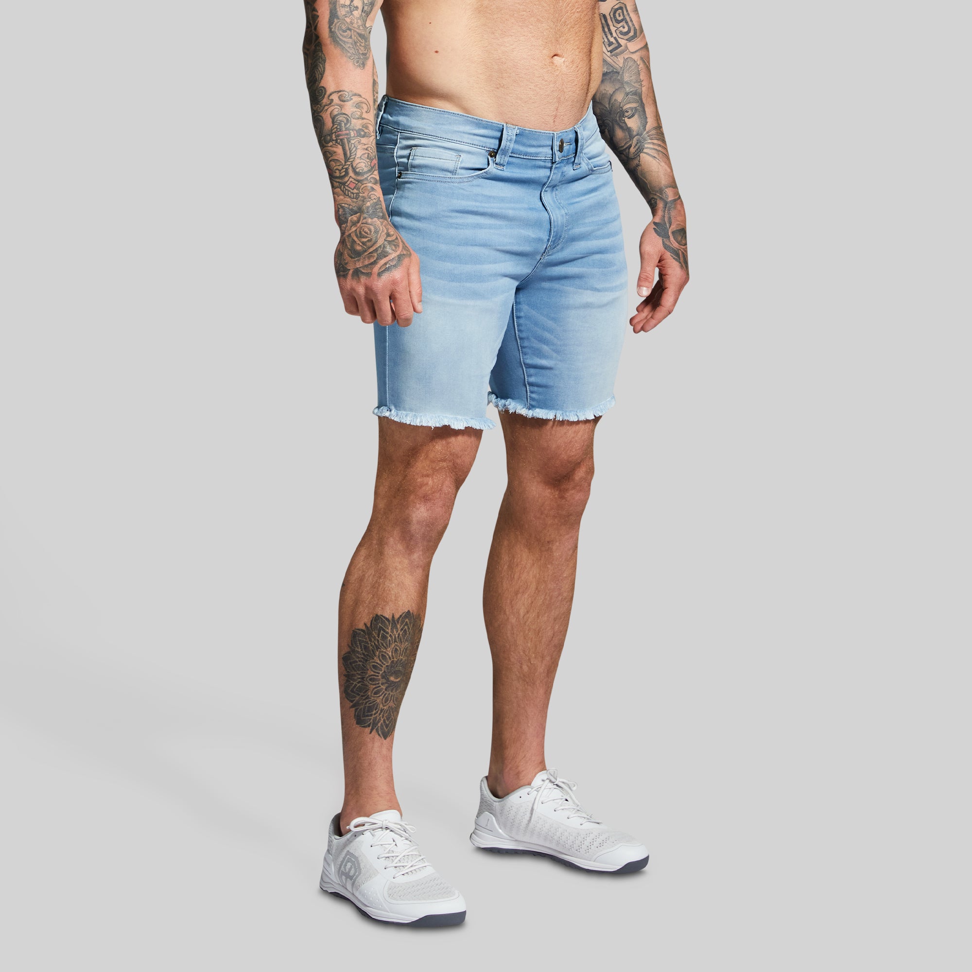 FLEX Stretchy Jort 7 (Light Wash) - Image 3