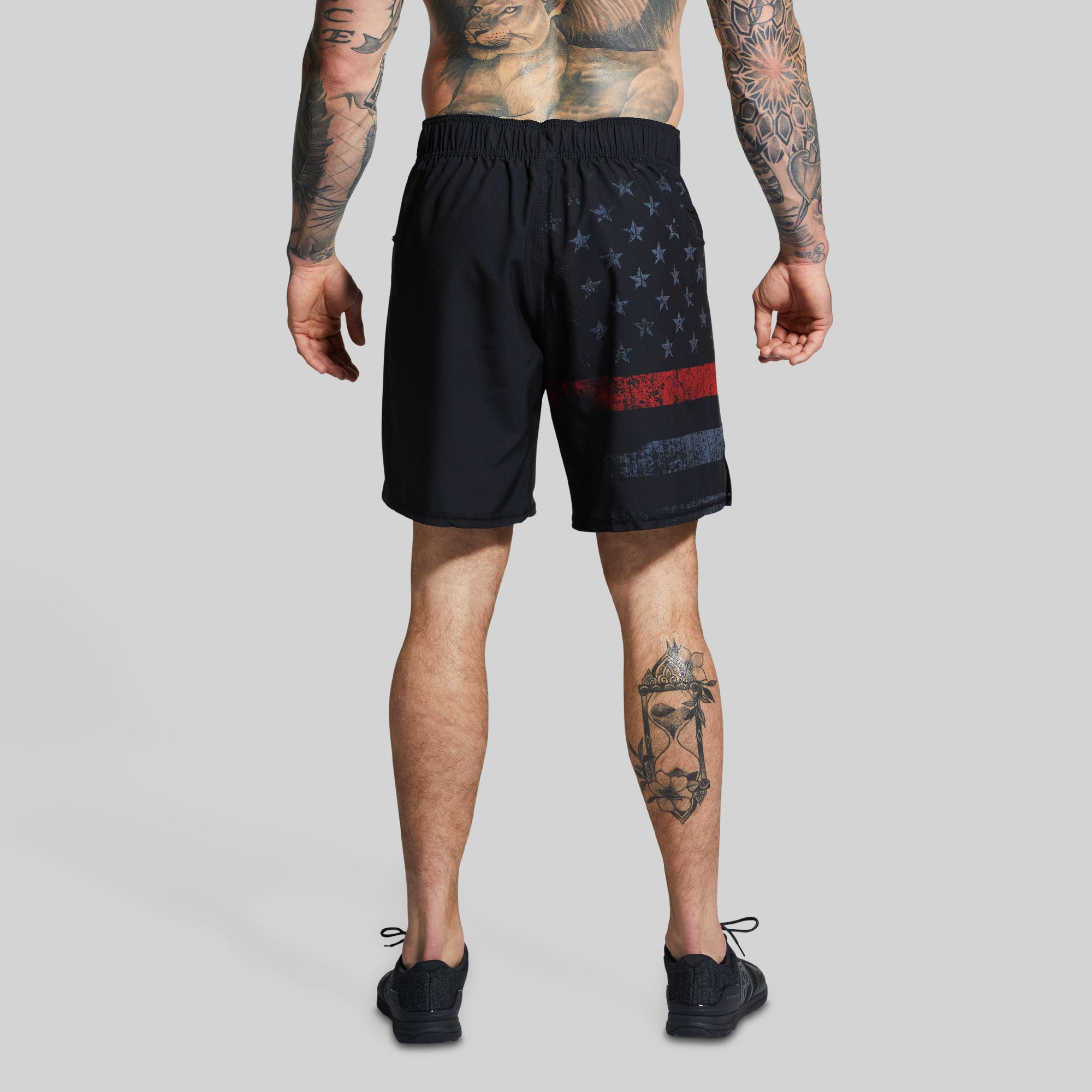 American Defender Short Velcro 3.0 (Thin Red Line Gunmetal) - Image 3