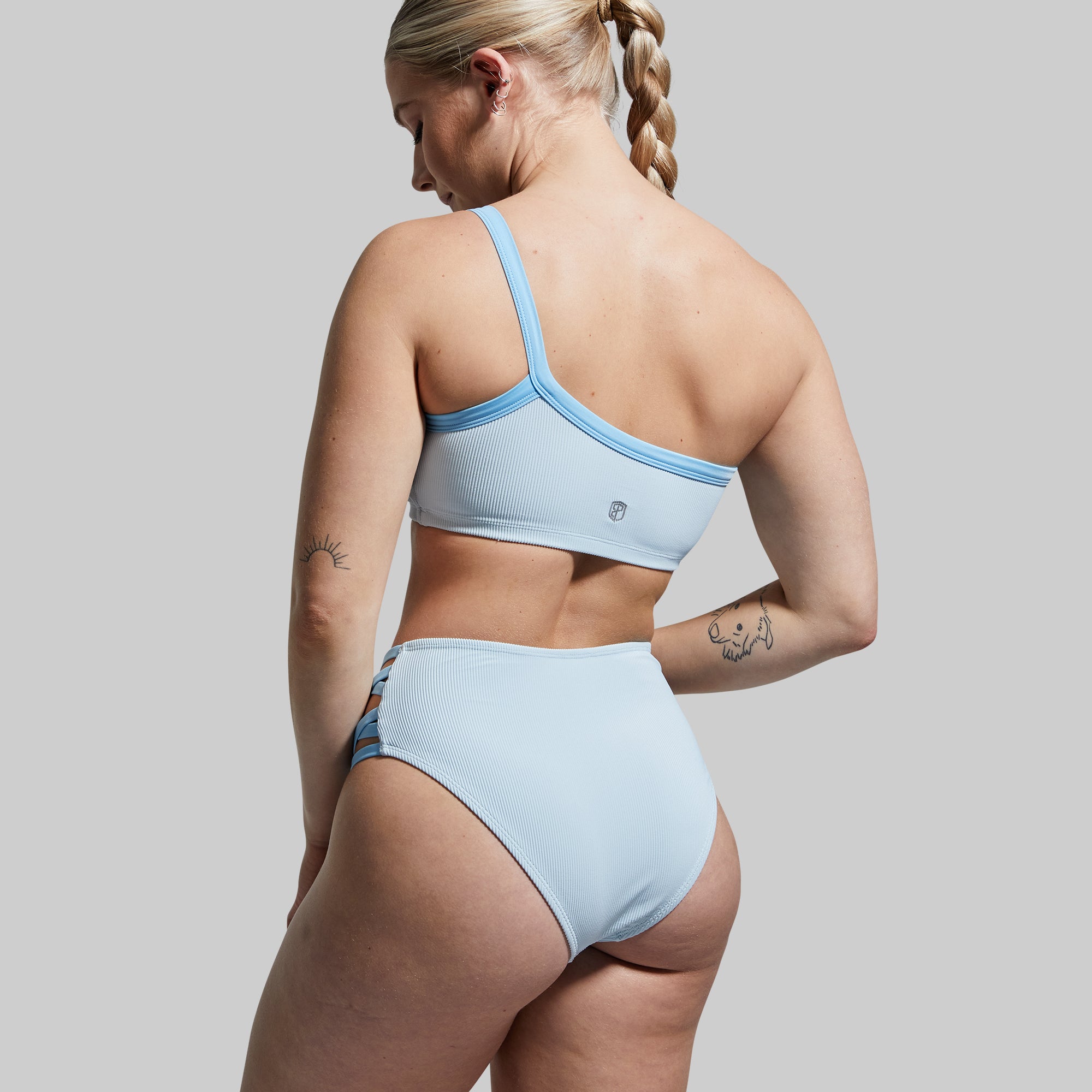 Sandbar Bikini Bottom (Angel Blue Ribbed) - Image 2