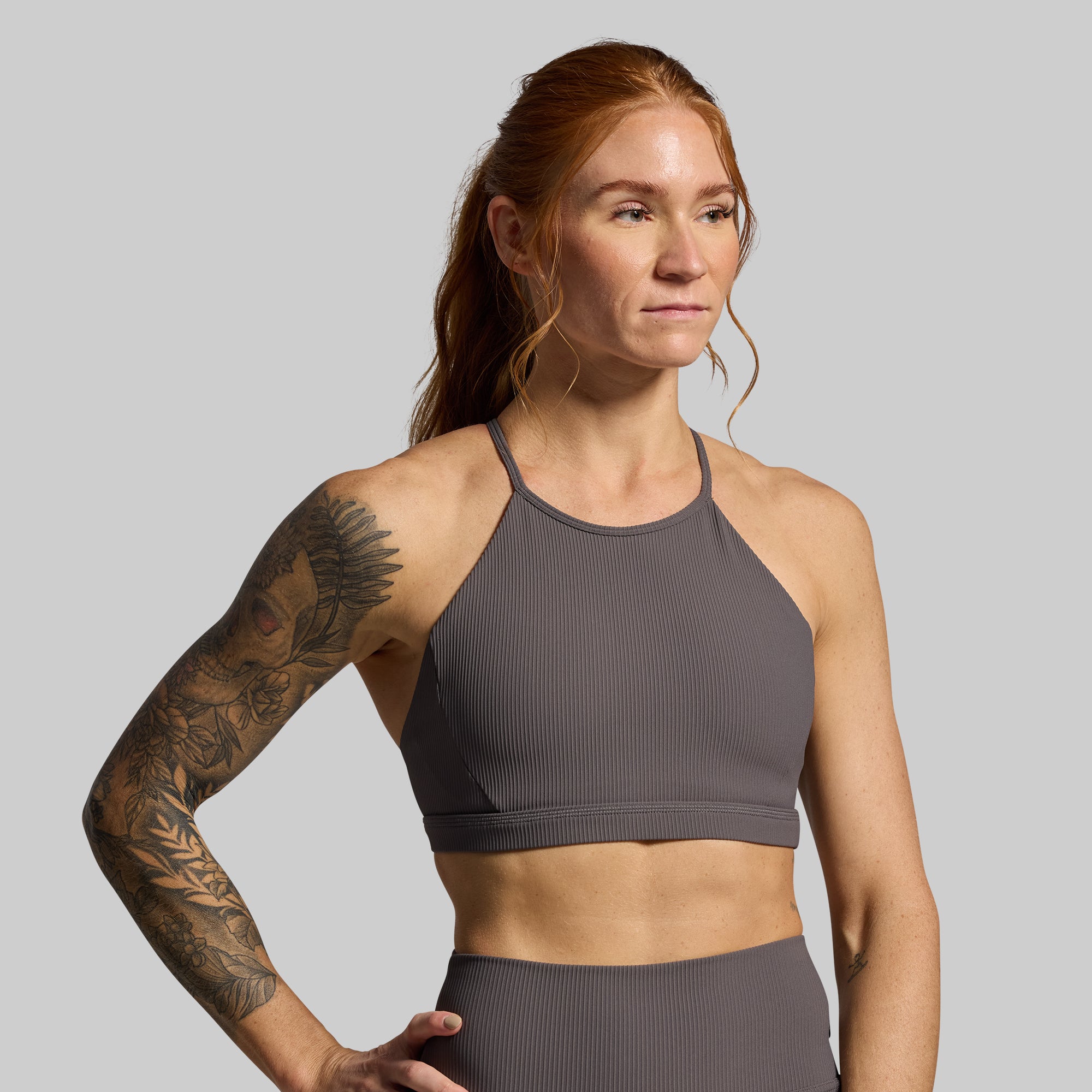 Break the Limits Sports Bra (Dark Grey) - Image 2
