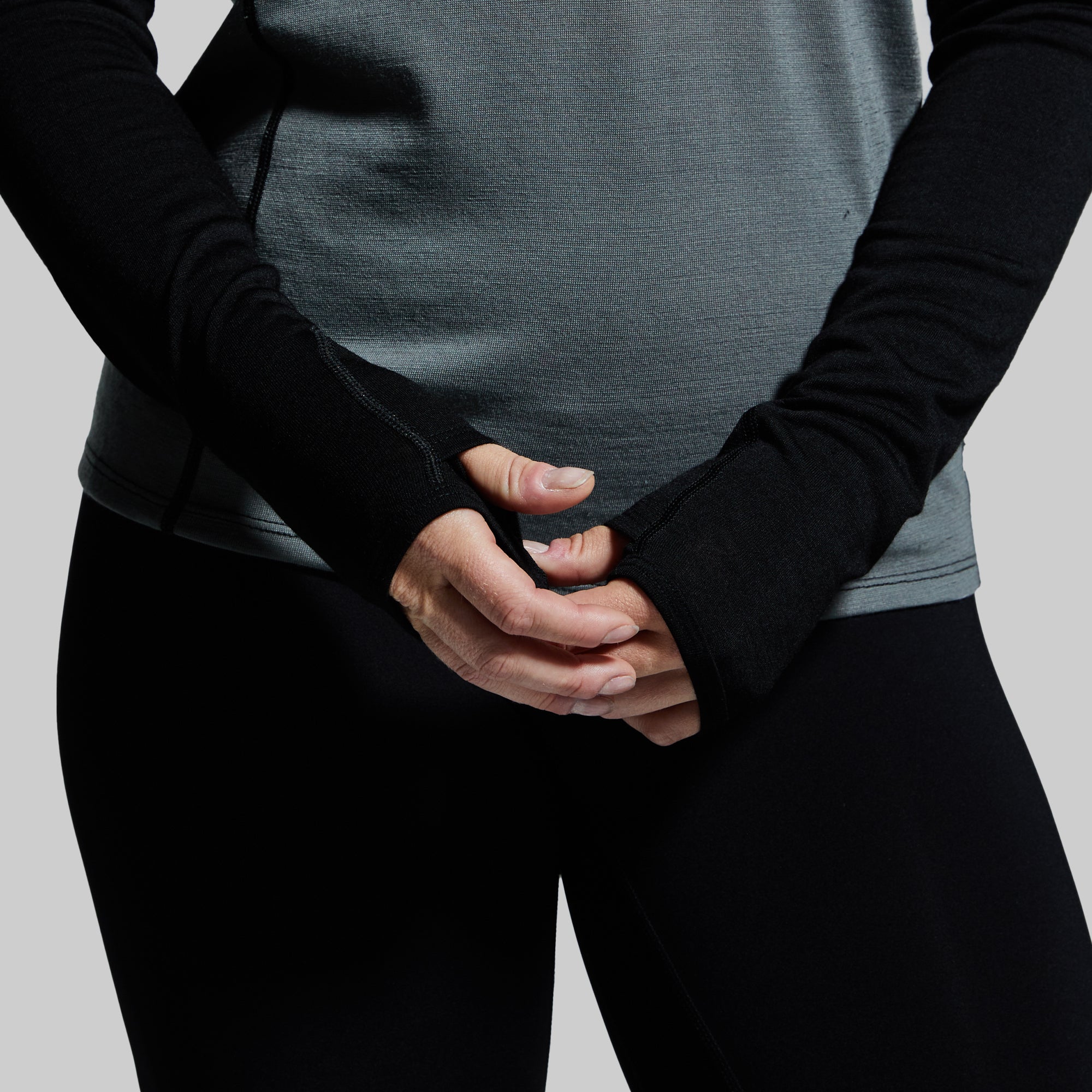 Women's Ridgeline Half Zip Hoodie (Black) - Image 4