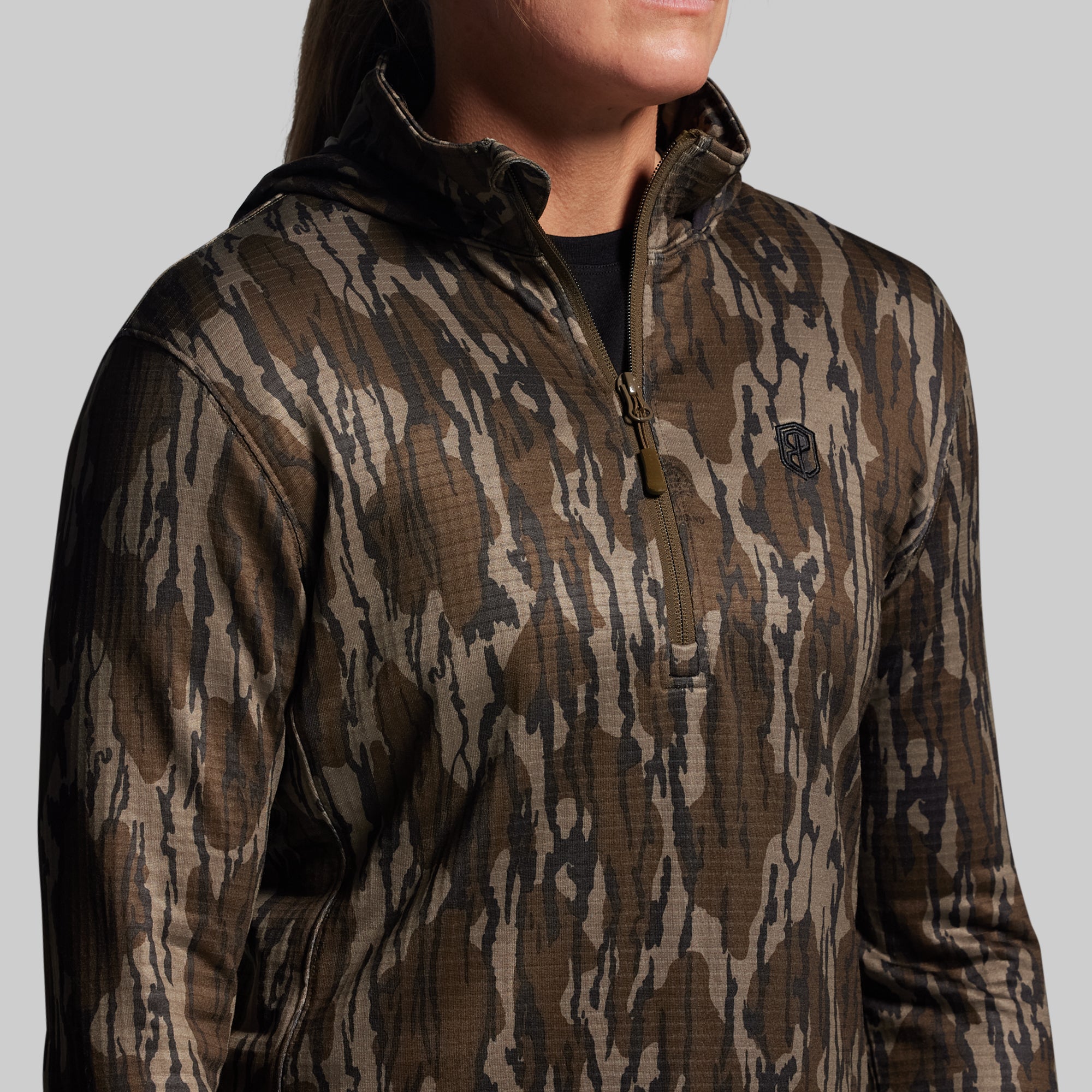 Women's Quiver Half Zip Hoodie 2.0 (Mossy Oak? Original Bottomland?) - Image 3