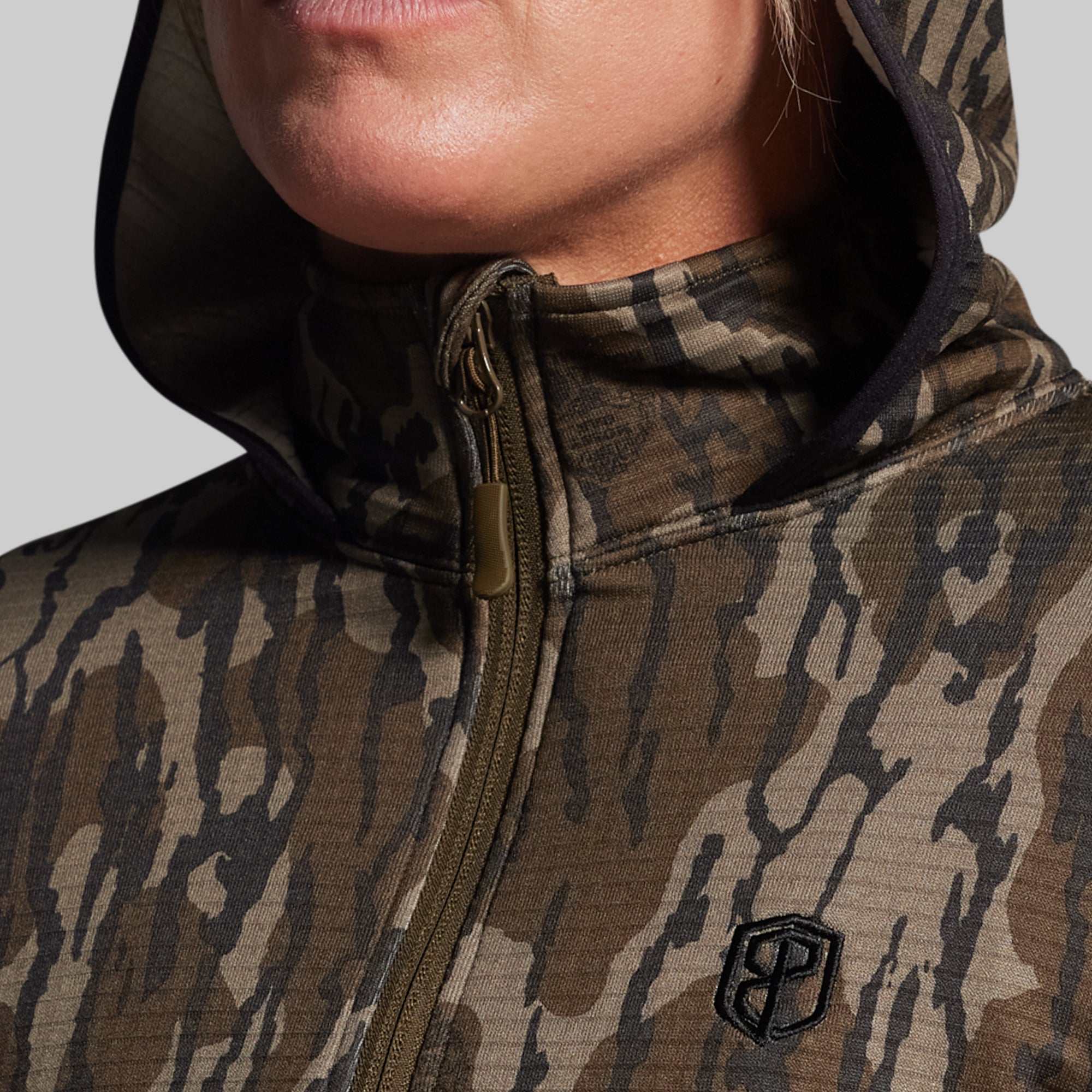 Women's Quiver Half Zip Hoodie 2.0 (Mossy Oak® Original Bottomland®) - Image 6