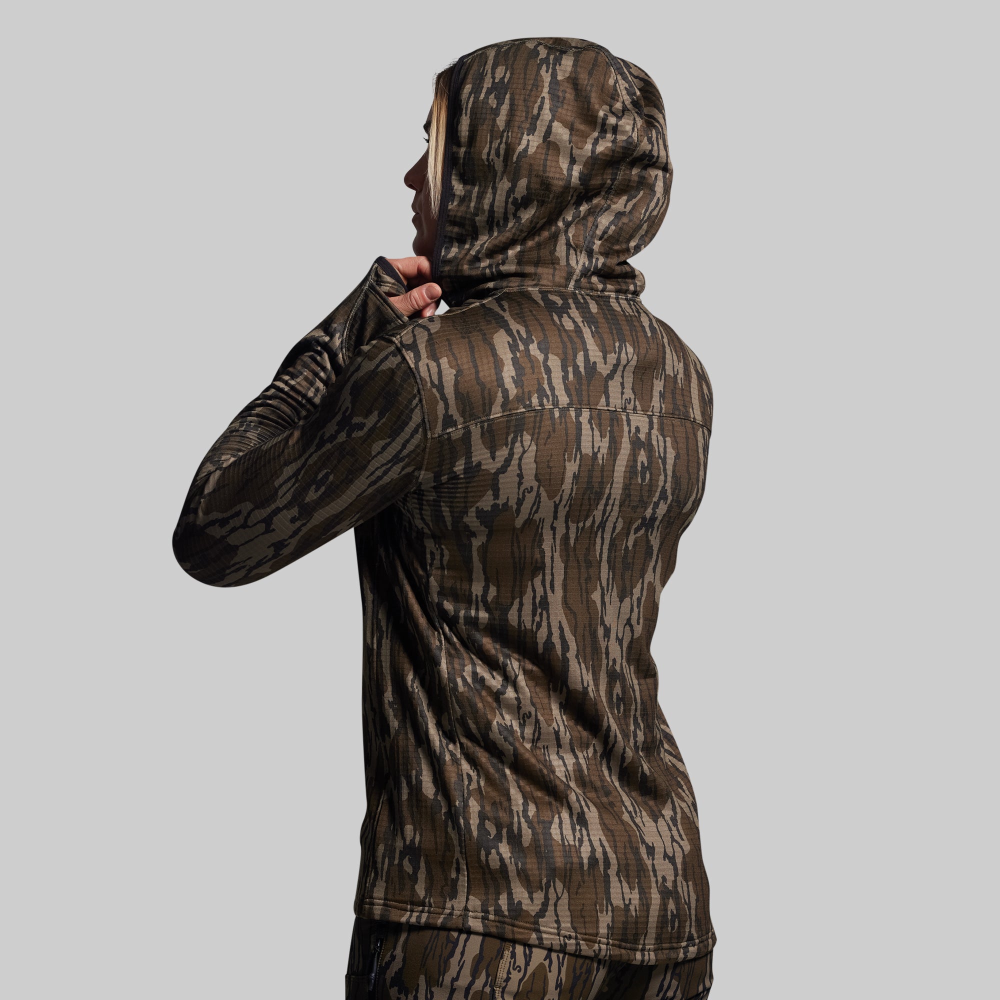Women's Quiver Half Zip Hoodie 2.0 (Mossy Oak® Original Bottomland®) - Image 9