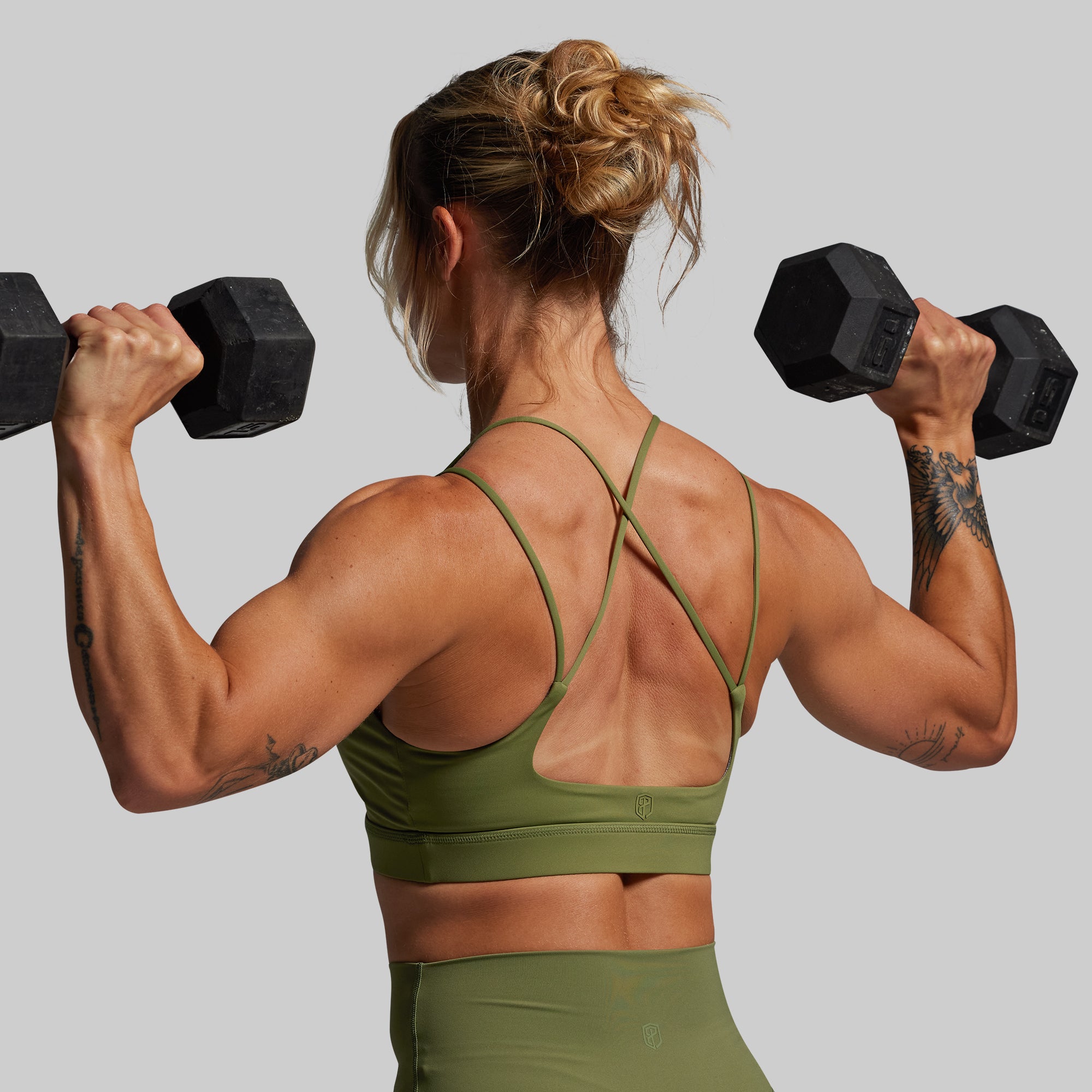 Exhale Sports Bra (Army Green) - Image 6