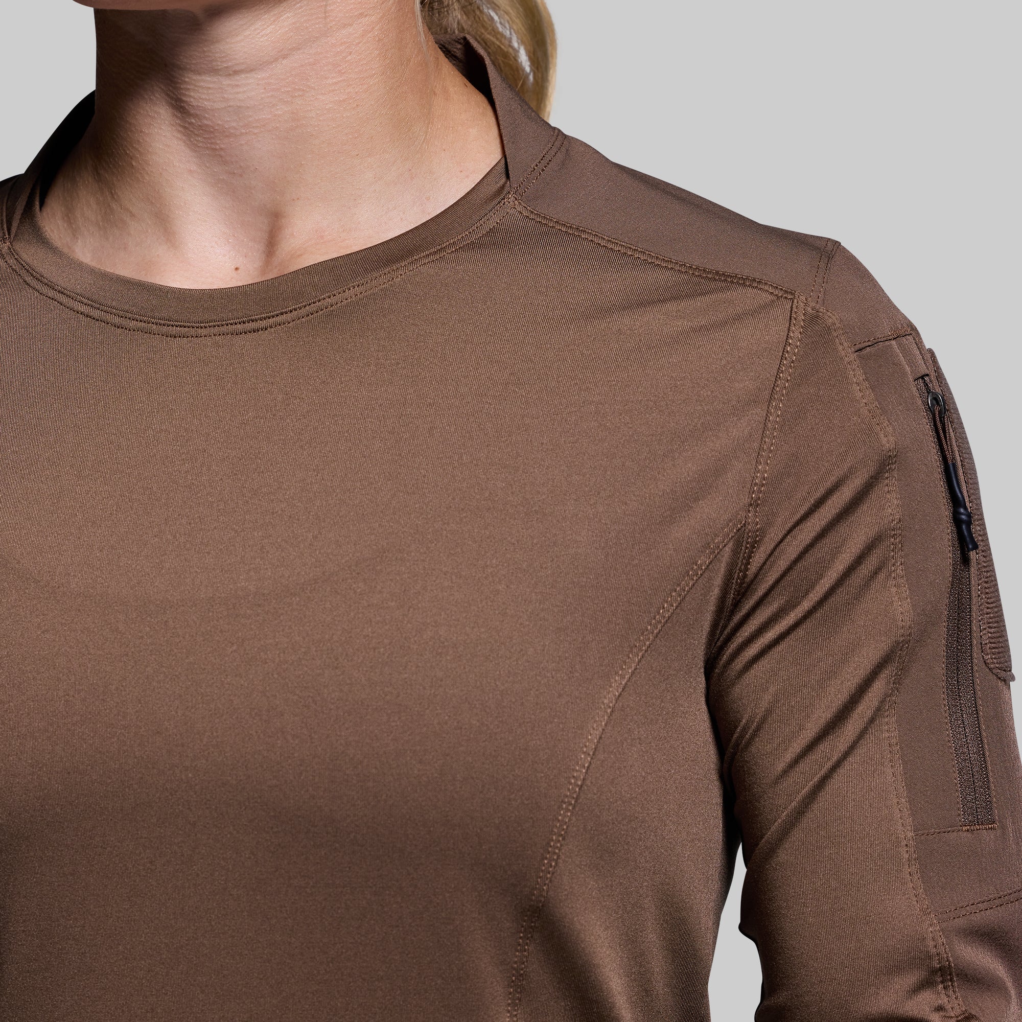 Women's Long Sleeve Op Top (Coyote Brown) - Image 5