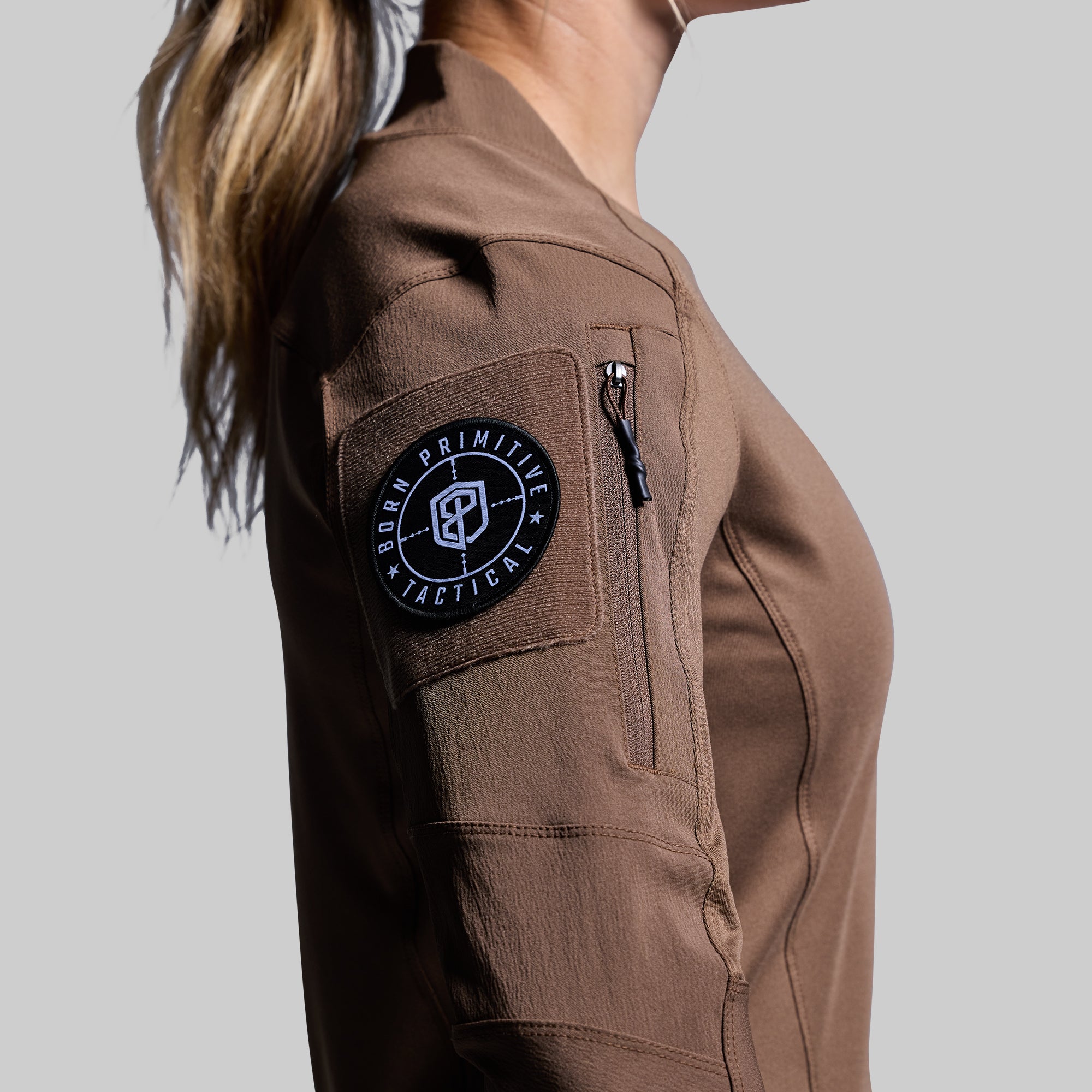 Women's Long Sleeve Op Top (Coyote Brown) - Image 4