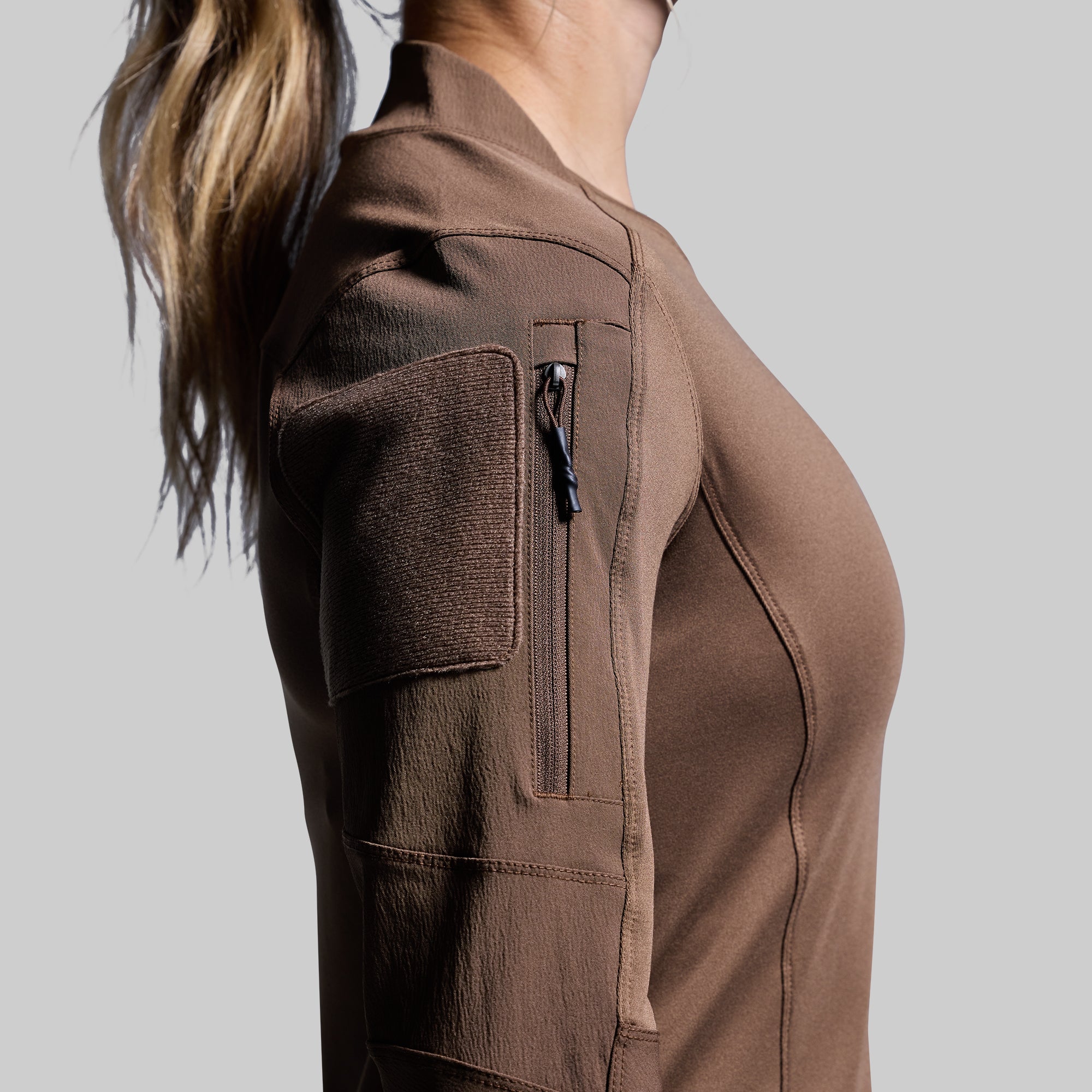 Women's Long Sleeve Op Top (Coyote Brown) - Image 3
