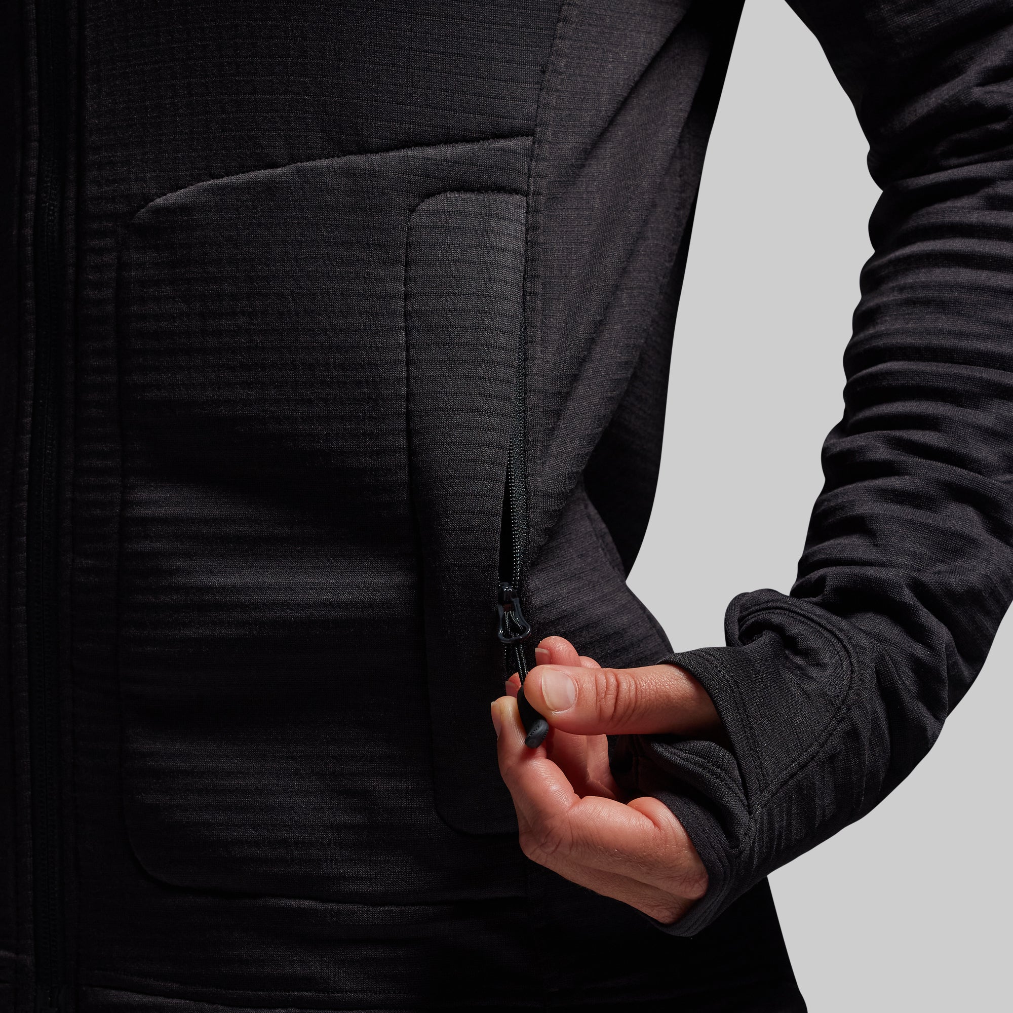 Women's Quiver Full Zip Hoodie 2.0 (Black) - Image 5