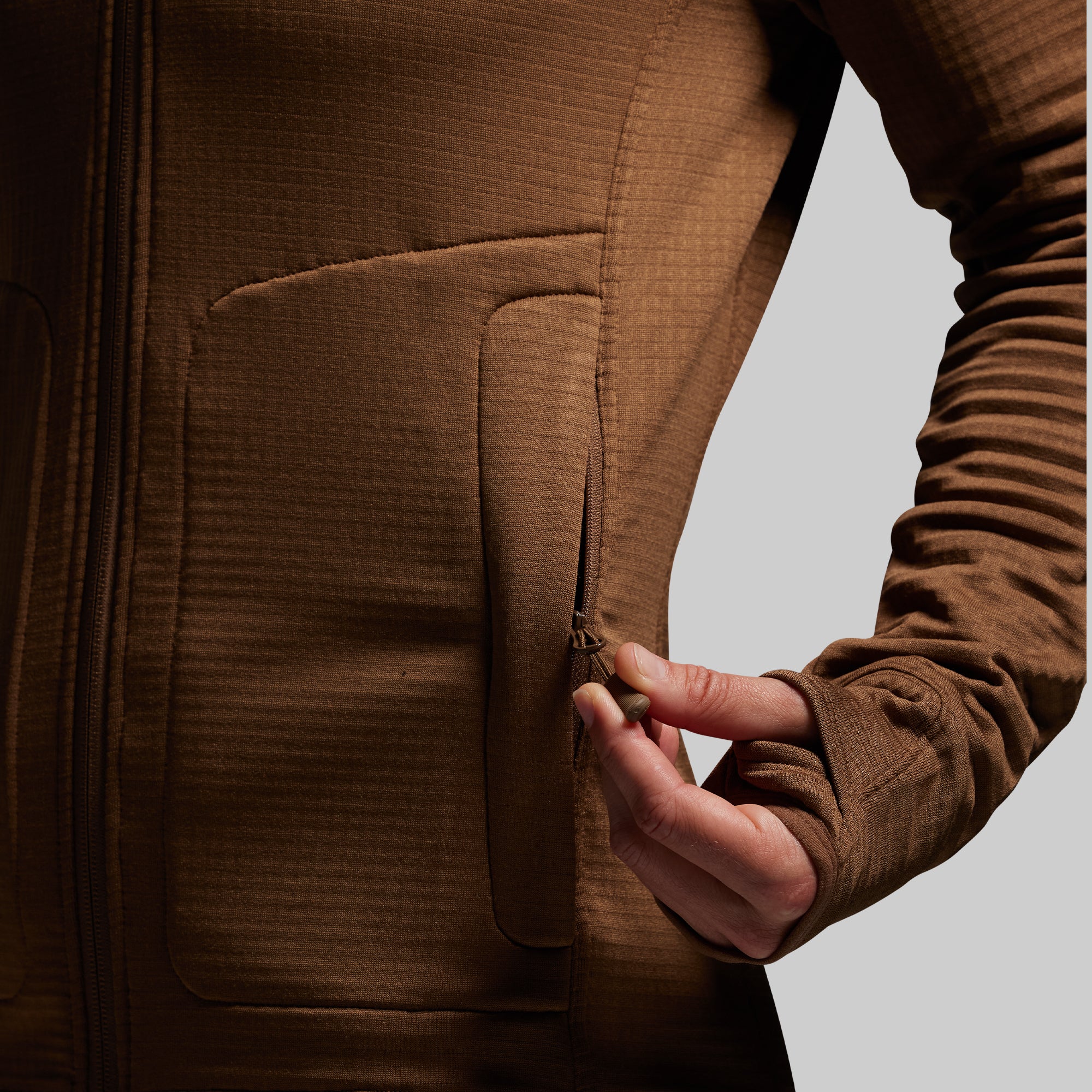 Women's Quiver Full Zip Hoodie 2.0 (Coyote Brown) - Image 5