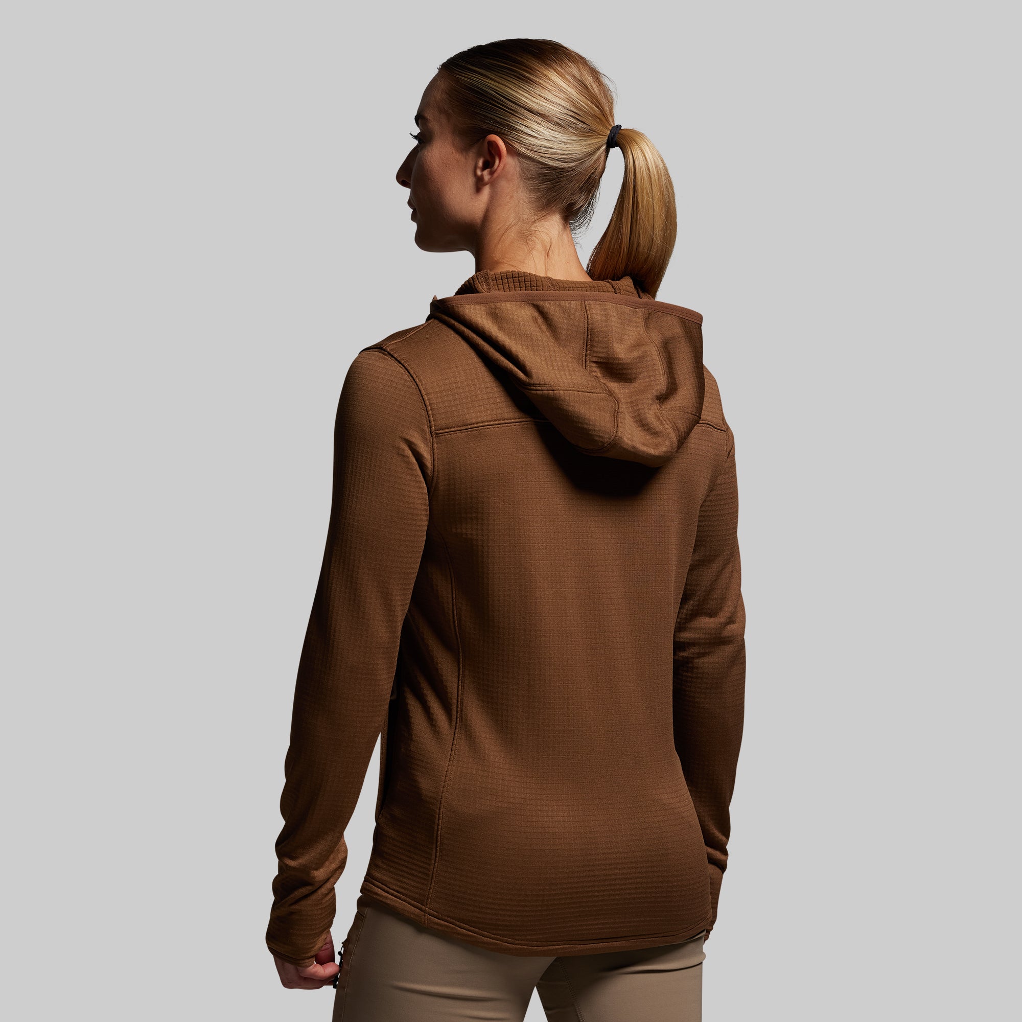 Women's Quiver Full Zip Hoodie 2.0 (Coyote Brown) - Image 2