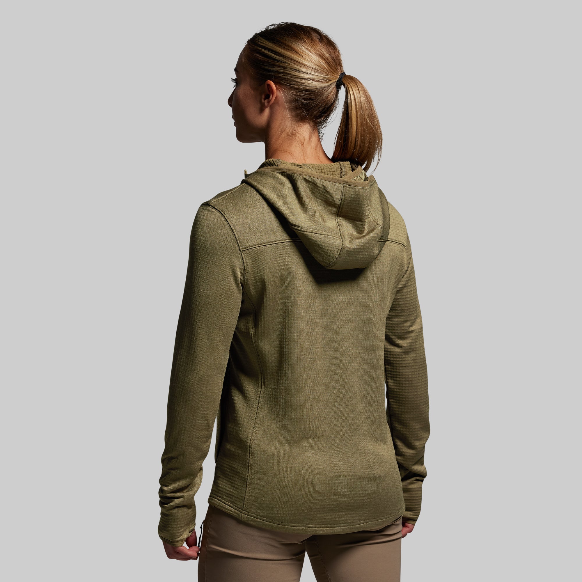 Women's Quiver Full Zip Hoodie 2.0 (OD Green) - Image 2