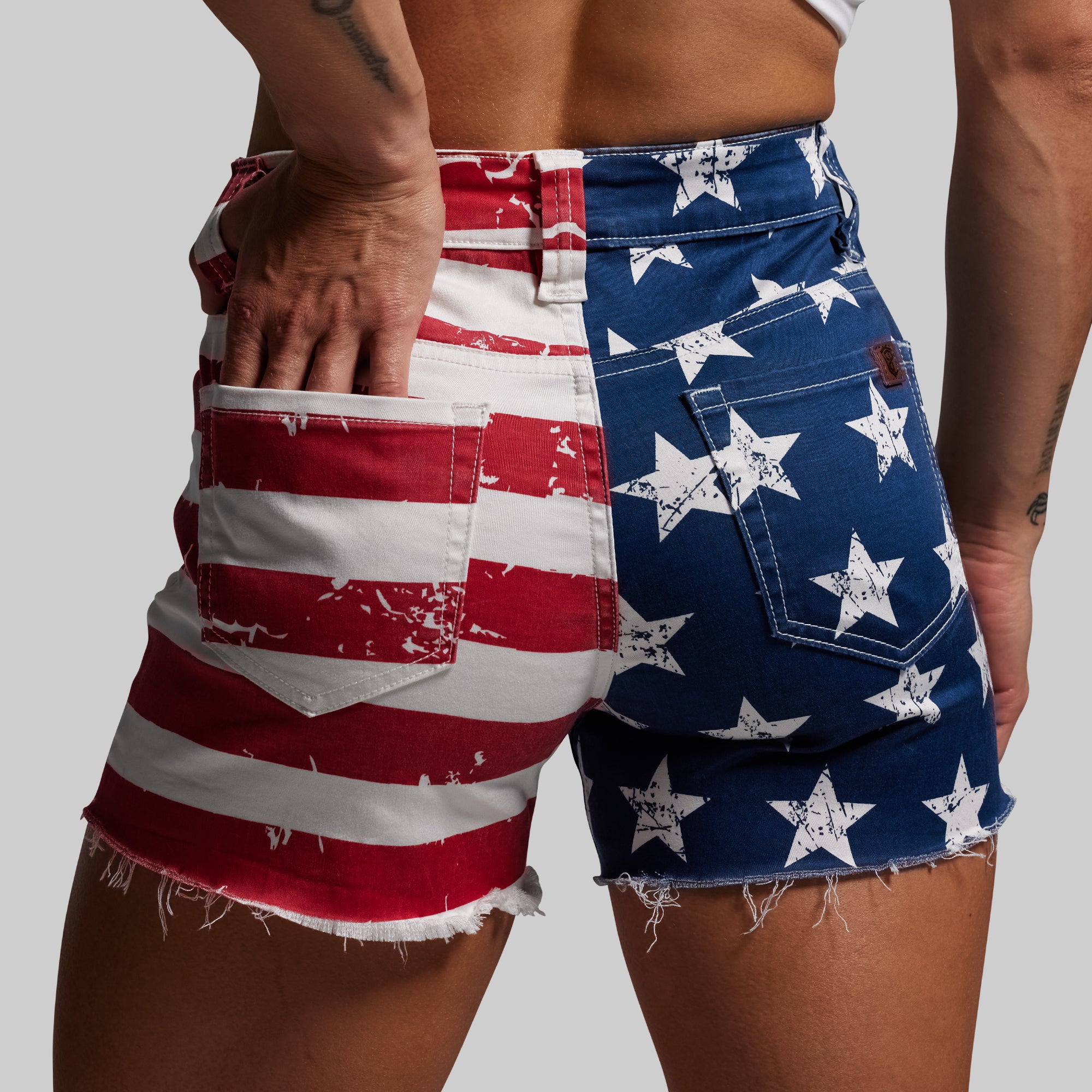 FLEX Stretchy Jean Short (American Flag)
