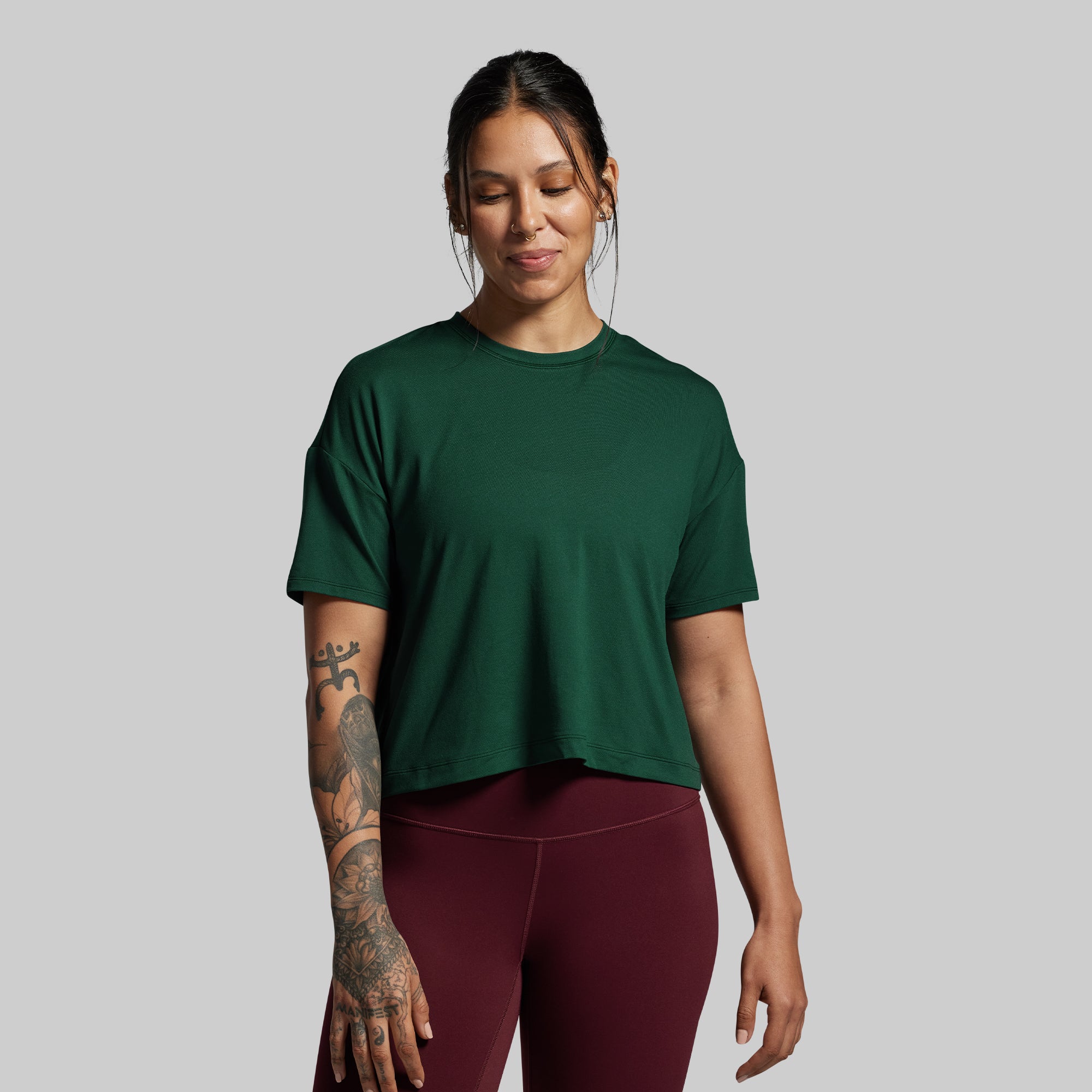 BP Premium Basic Crop Tee (Grove) - Image 3
