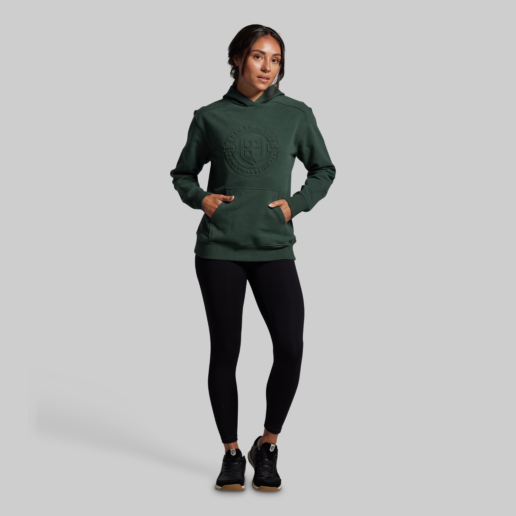 American Original Embossed Women's Unmatched Hoodie (Grove) - Image 7