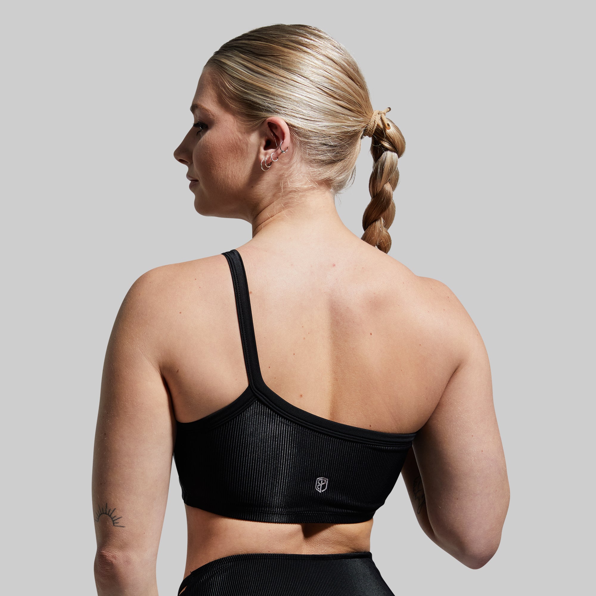 Deep End Bikini Top (Black Ribbed) - Image 4